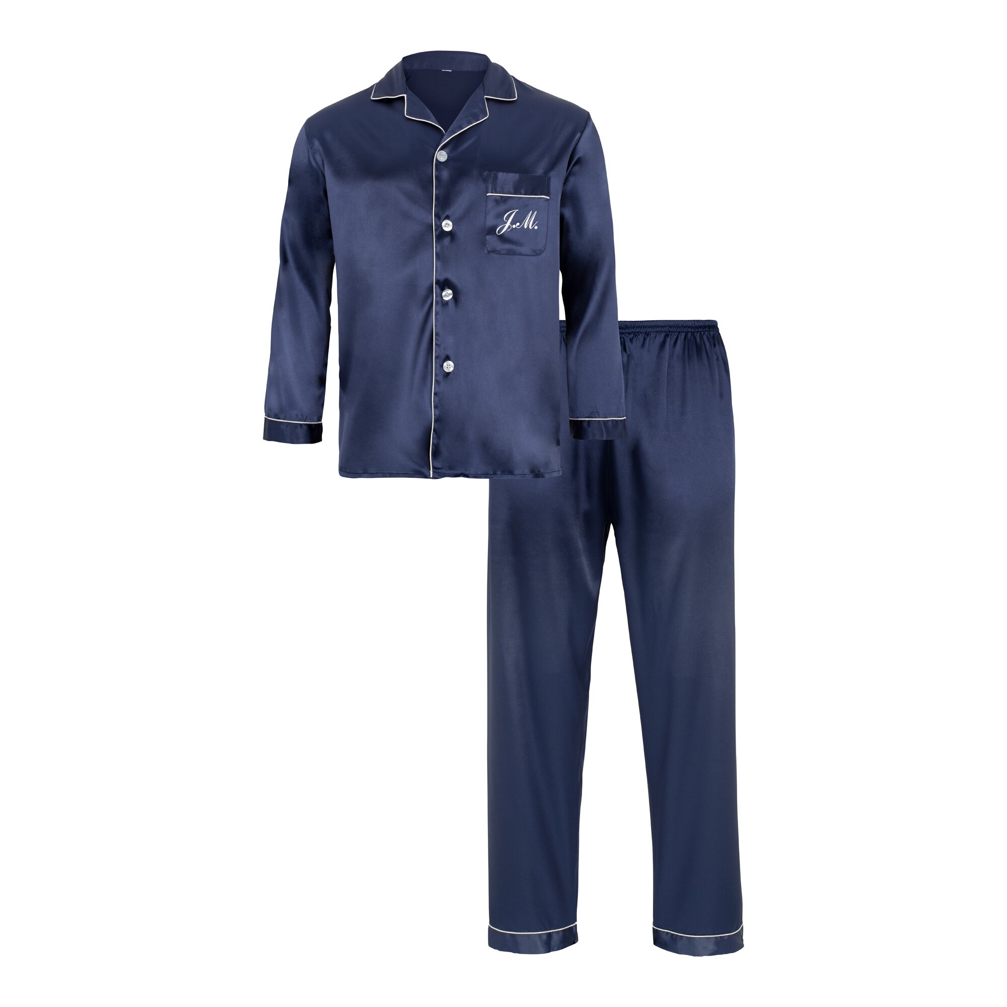 Herren-Pyjama mit Initalien, Größe: M