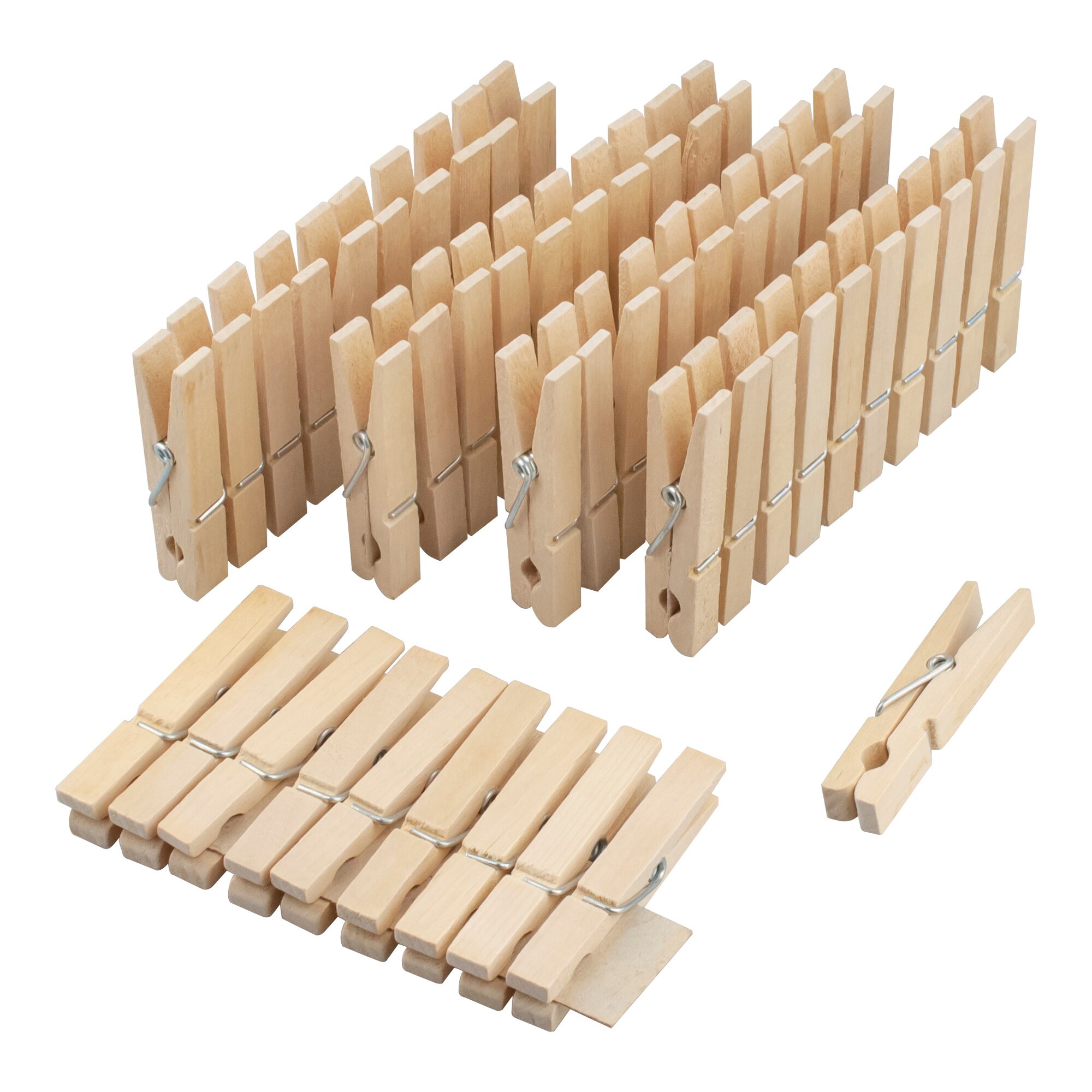 Pinces à linge en bois, 50 pièces