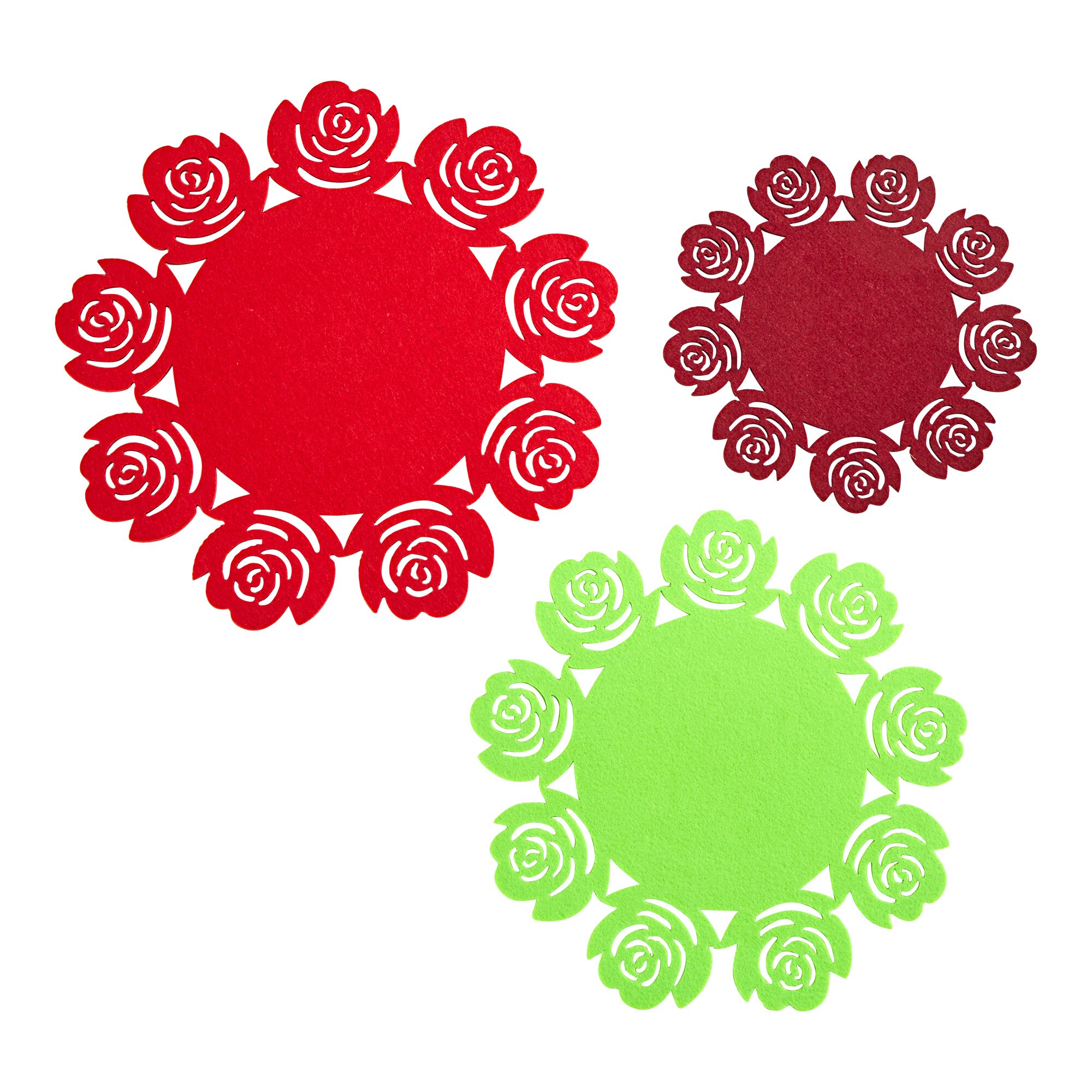 genialo® Pfannen-Schoner-Set Rosen, 3 Stück