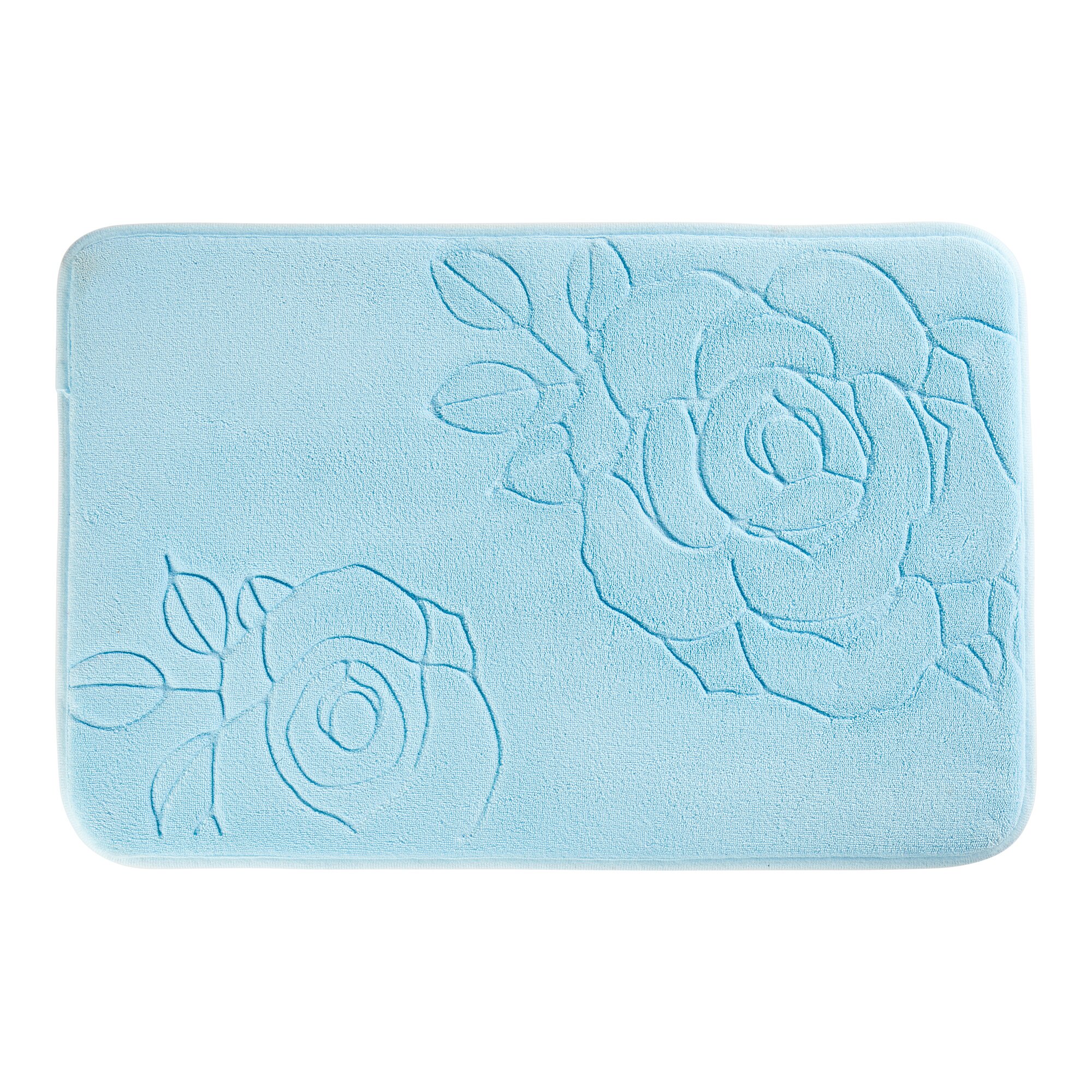 Badematte Rosen, blau