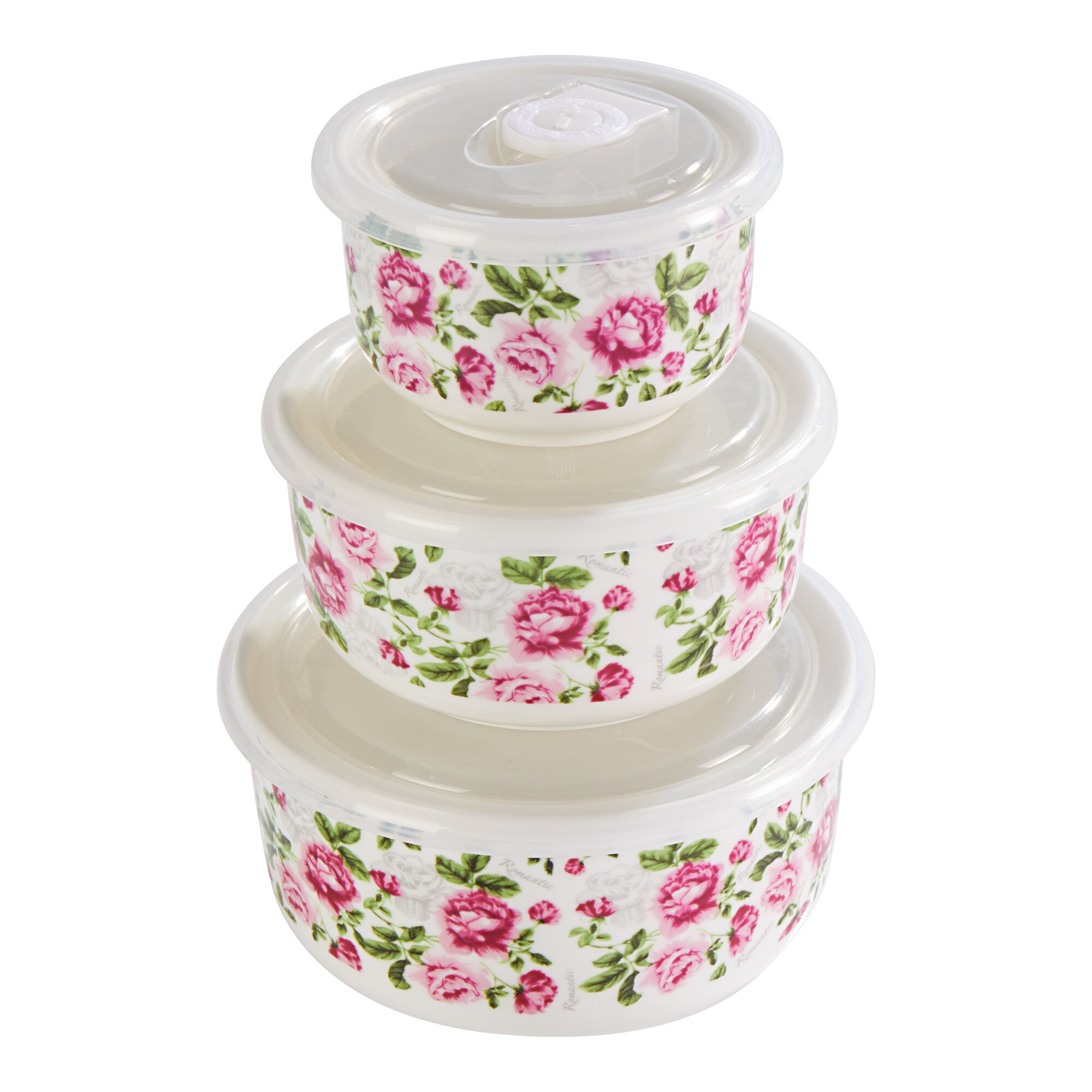 genialo® Mikro-Porzellan-Schüsseln Romantik, 3 Stück