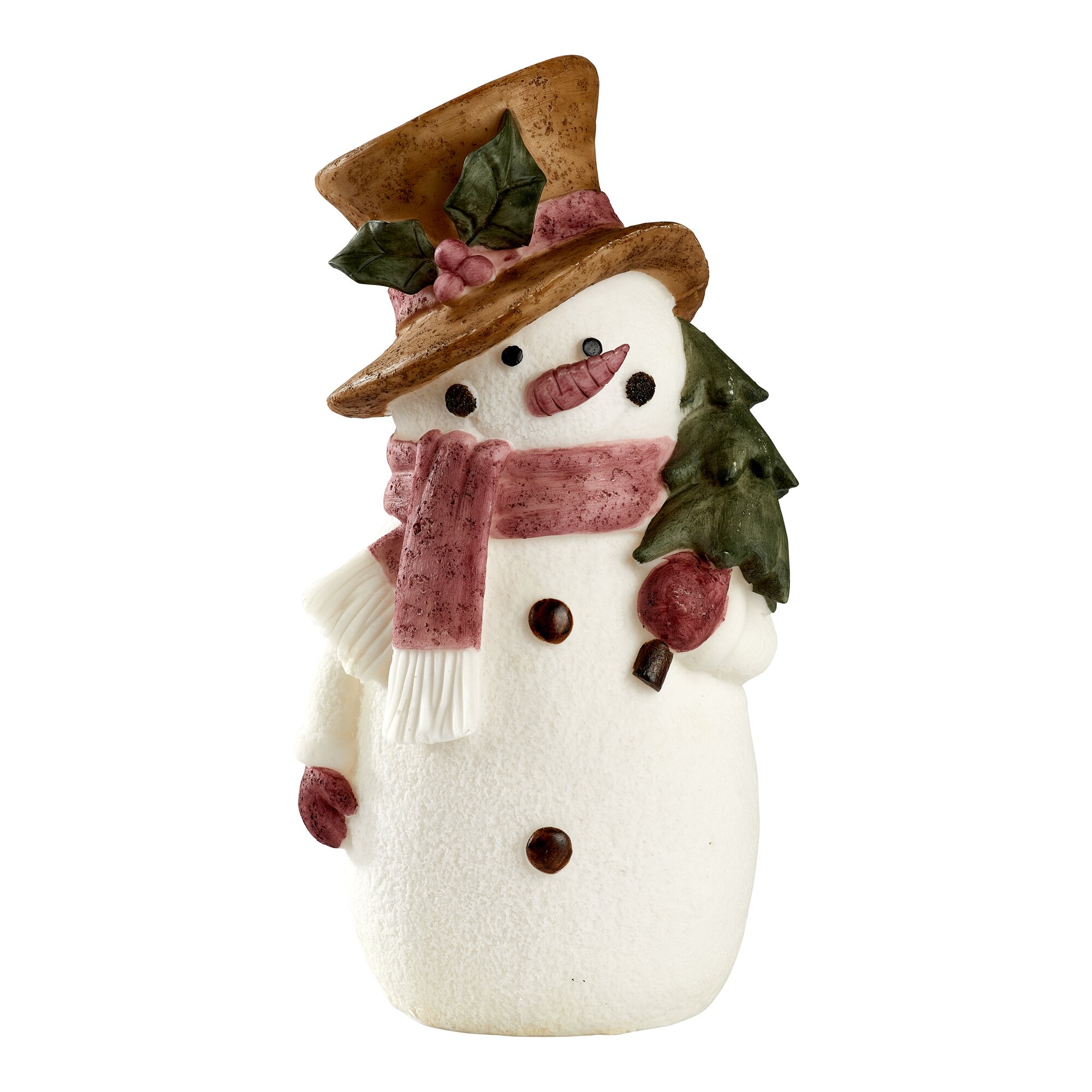 XL-LED-Schneemann aus Polyresin, rot