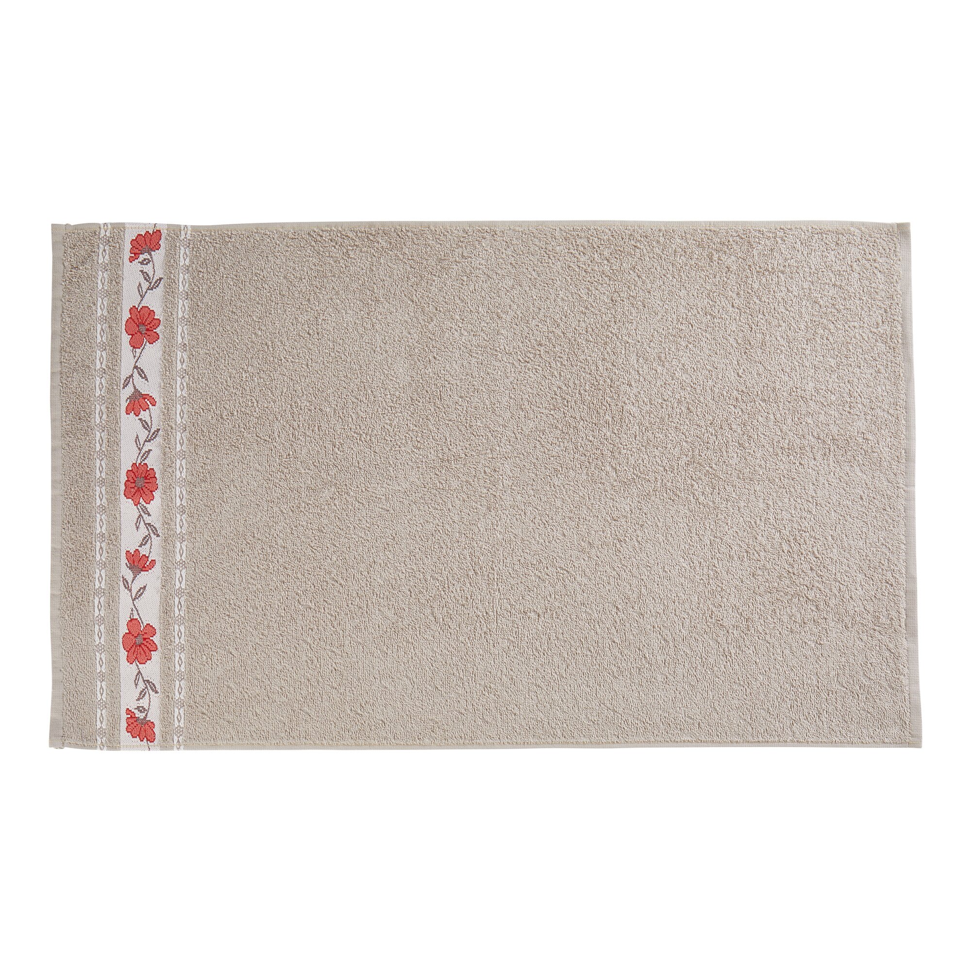 Handtuch Blume, beige