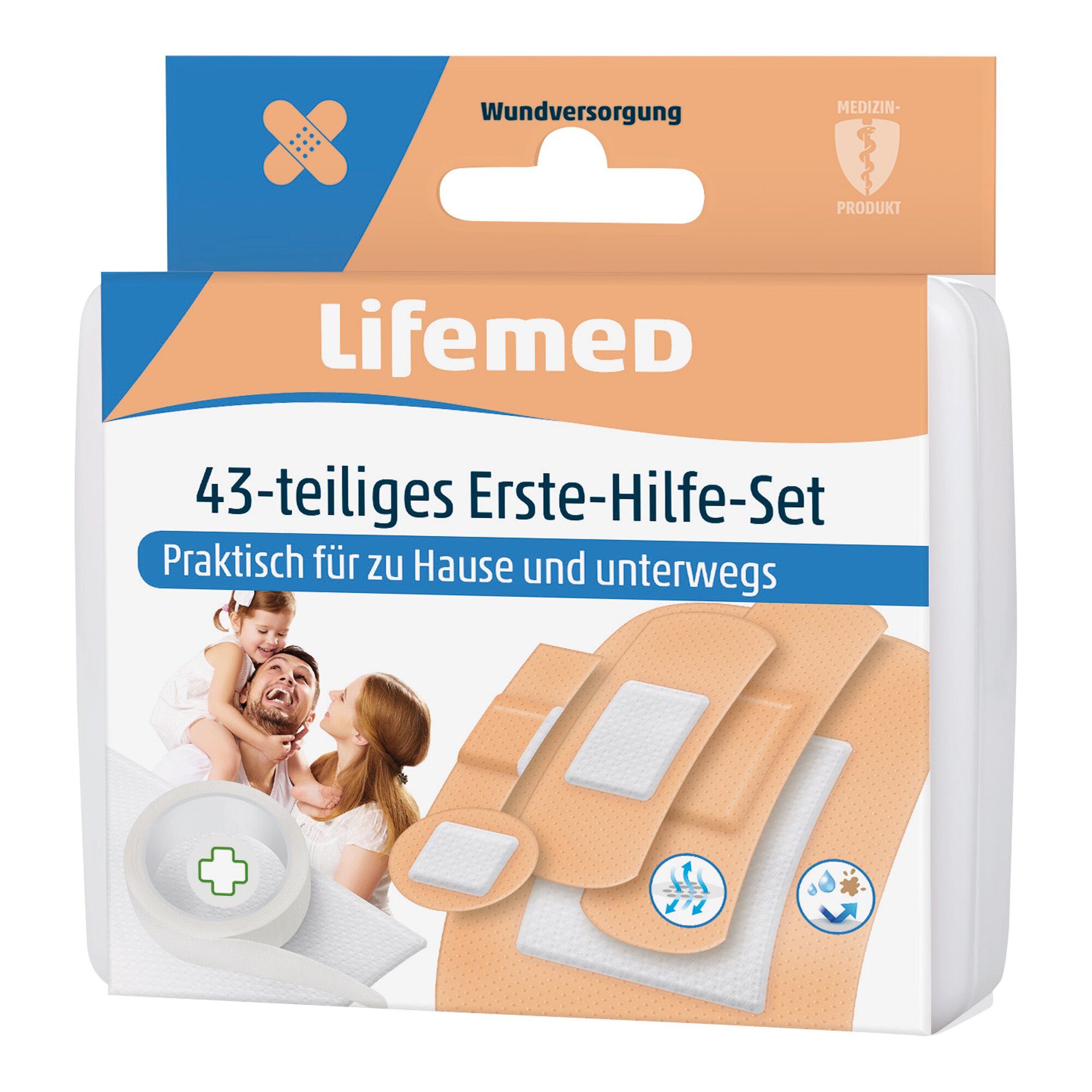 Kit de premiers secours, 43 pièces