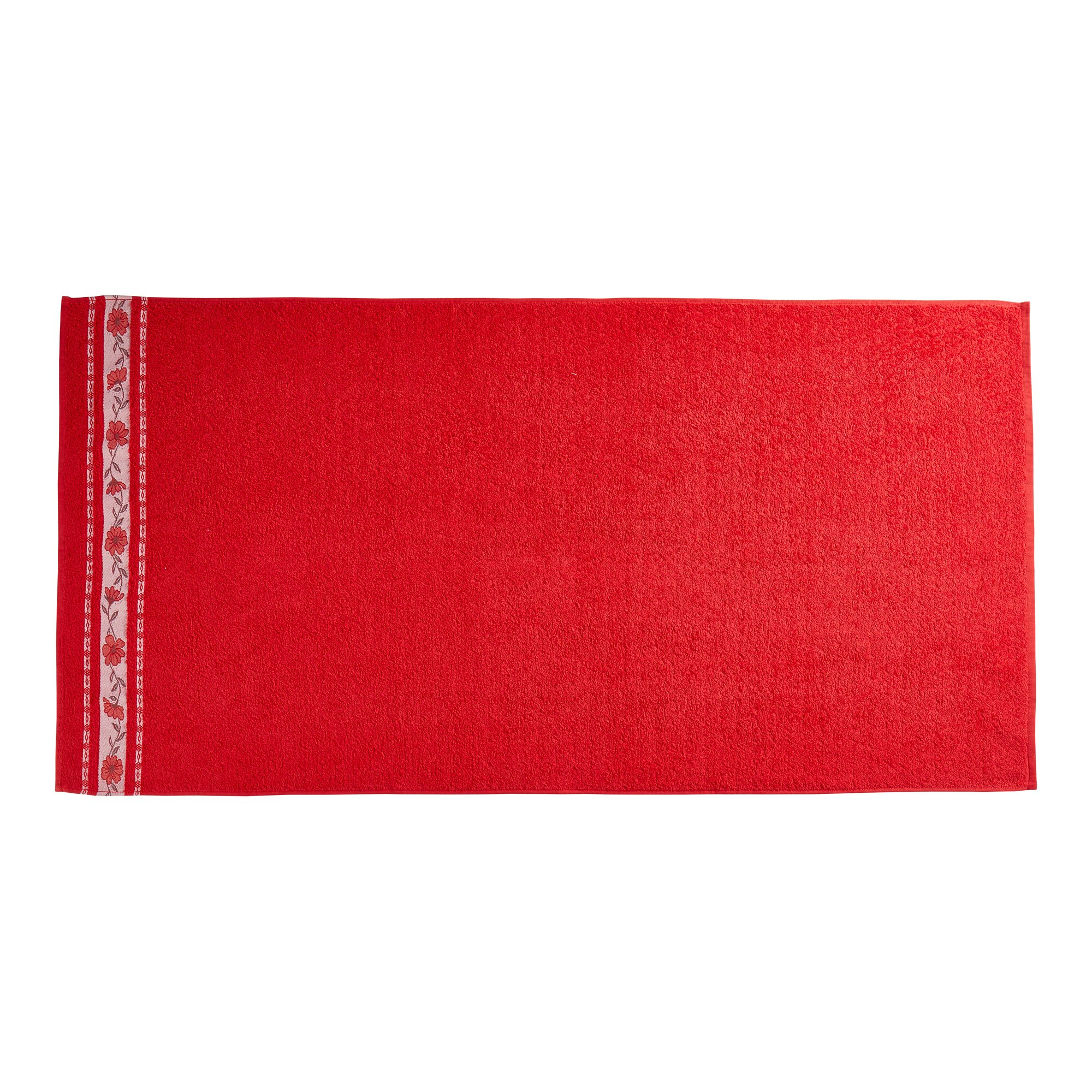 Duschtuch Blume, rot
