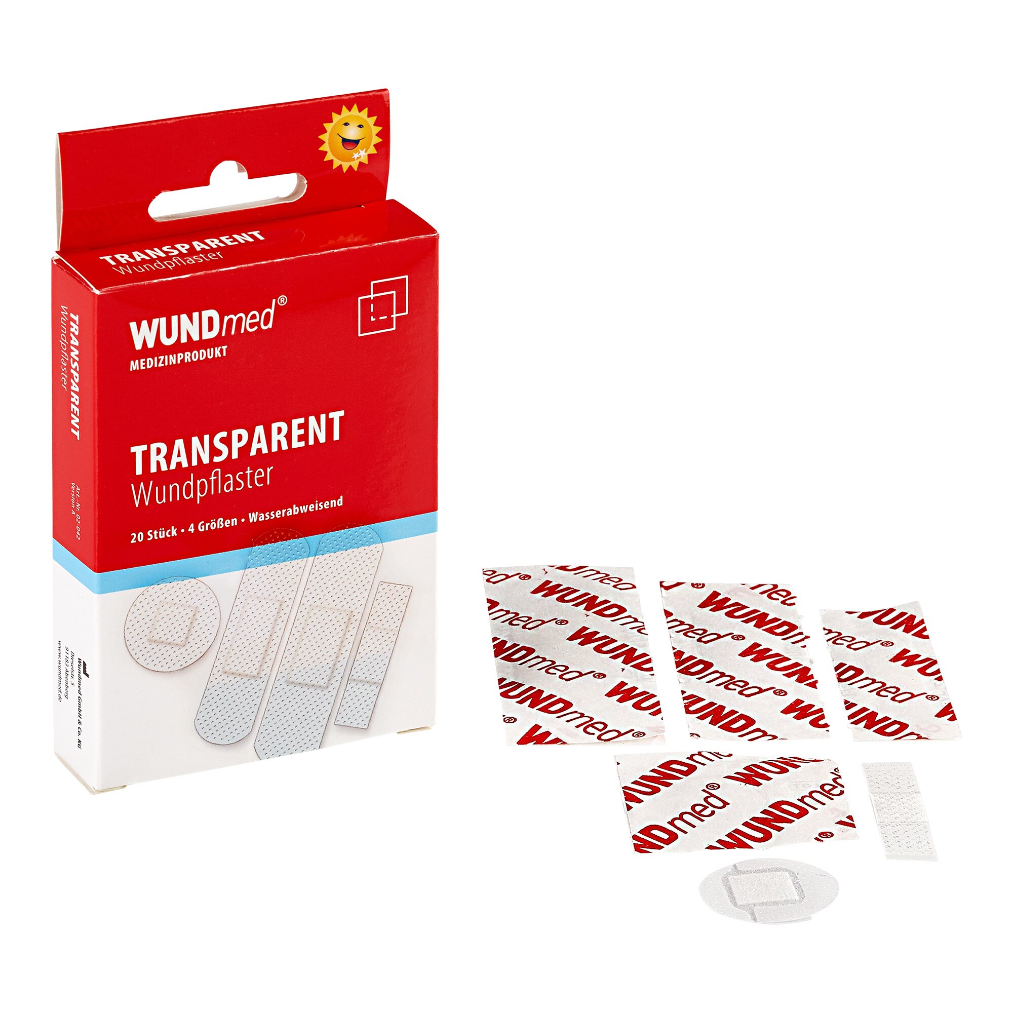 Wundpflaster Transparent, 20 Stück von WUNDmed®
