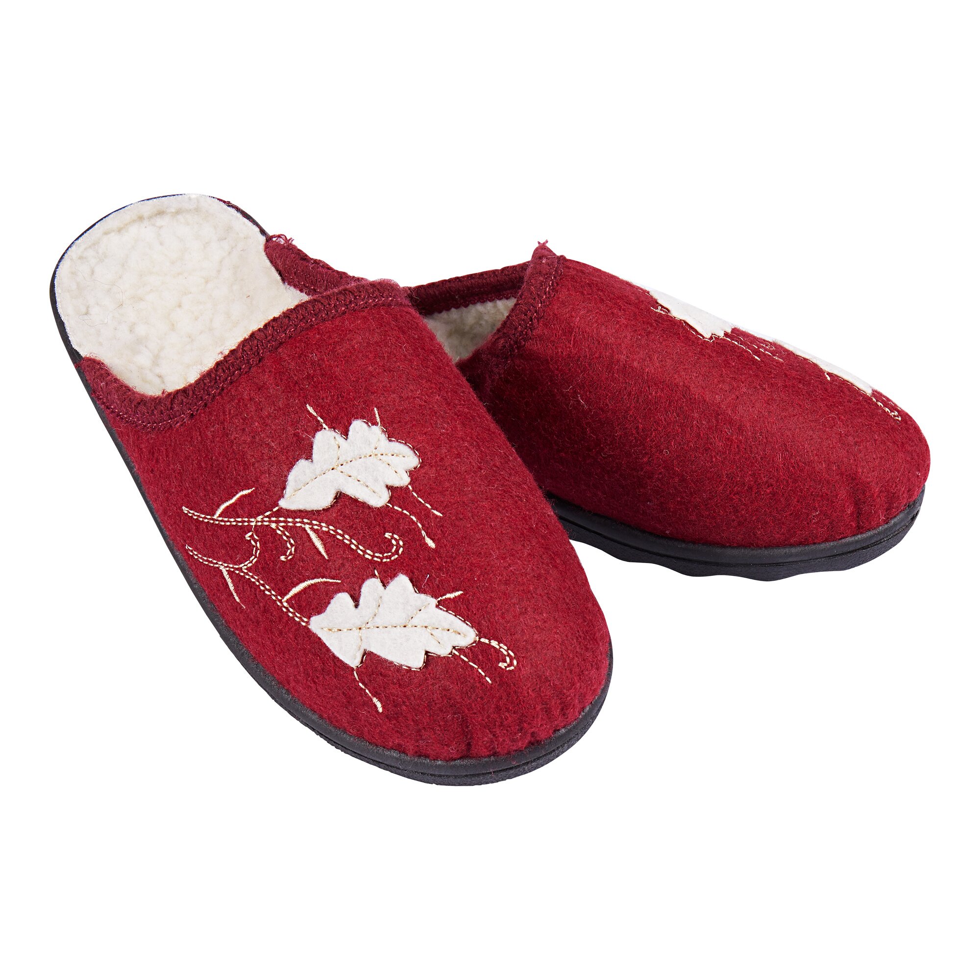 Kuschelpantolette Petra, Größe: 40, bordeaux