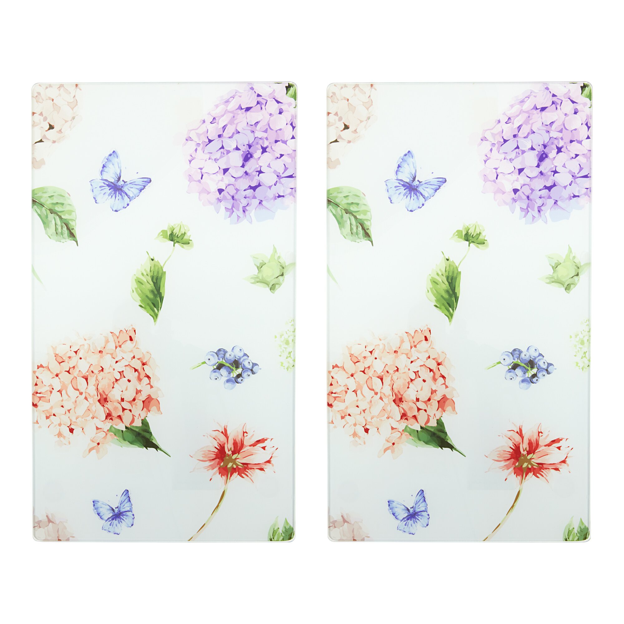 genialo® Herdabdeckplatten Frühling, 2 Stück