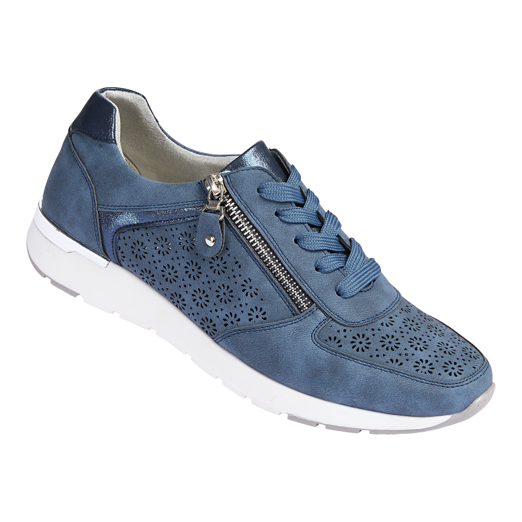 wonderWALK Komfort-Sneaker Blumen, Größe: 40, blau