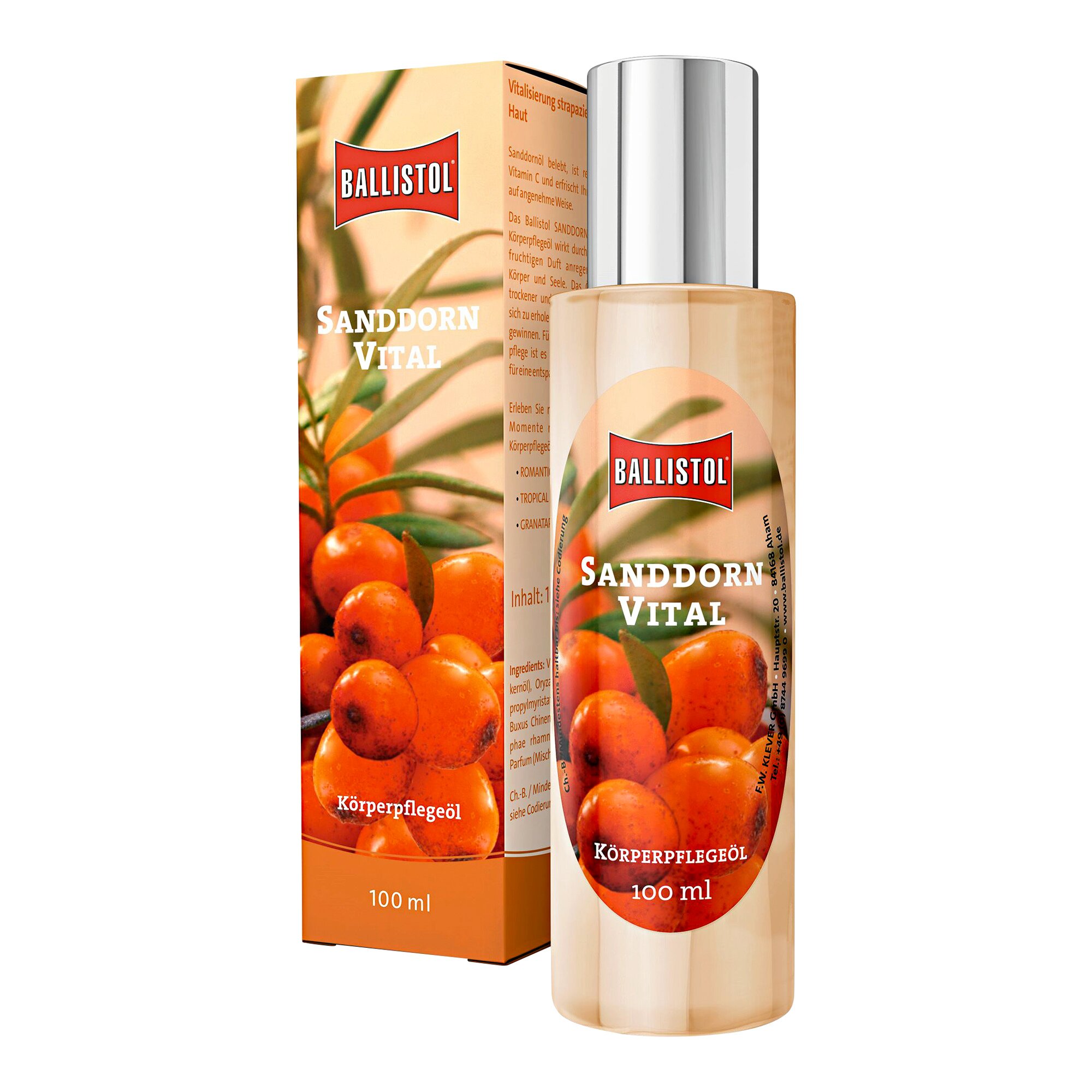 Körperpflegeöl Sanddorn Vital, 100 ml