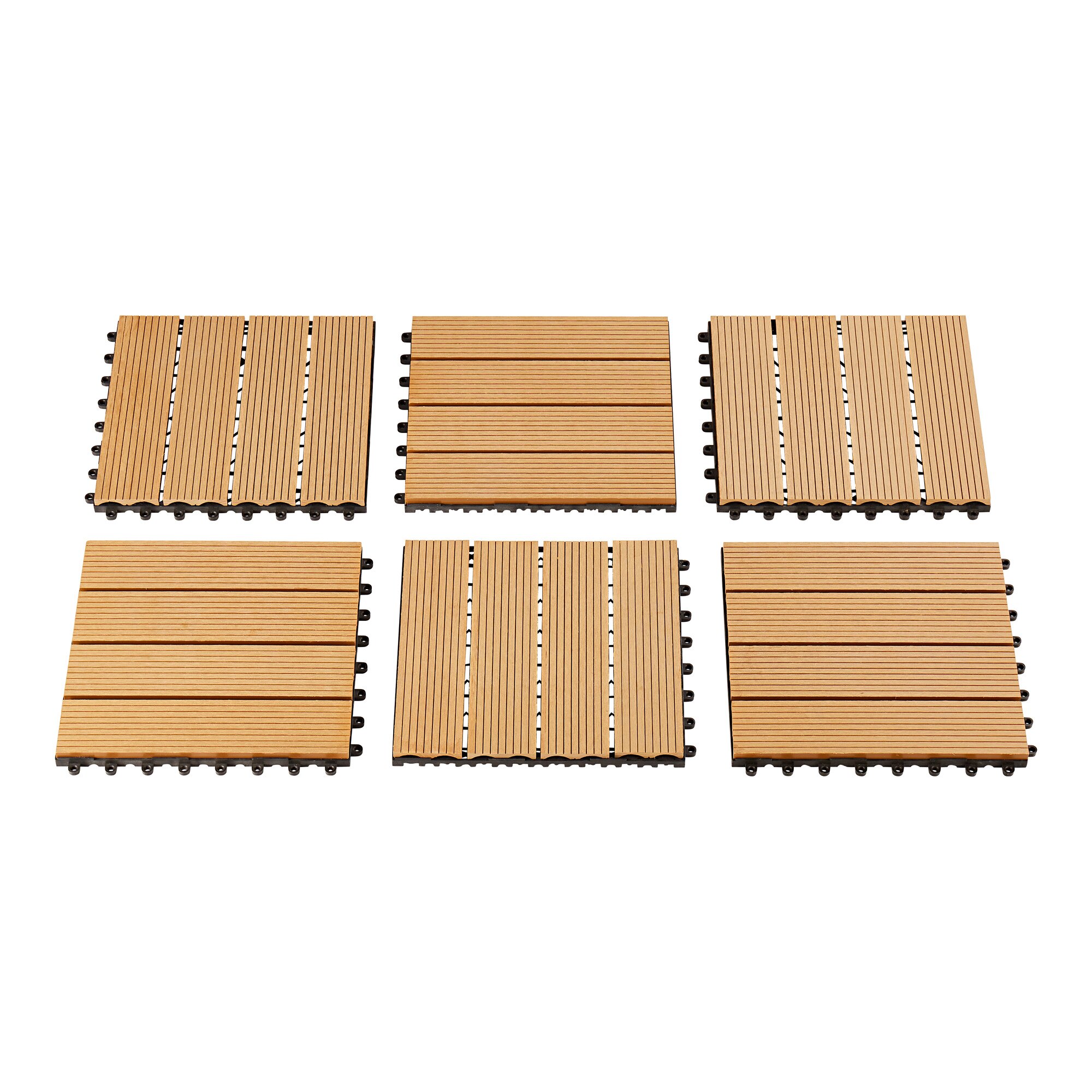 genialo® Terrassenfliesen Holzoptik, 6 Stück
