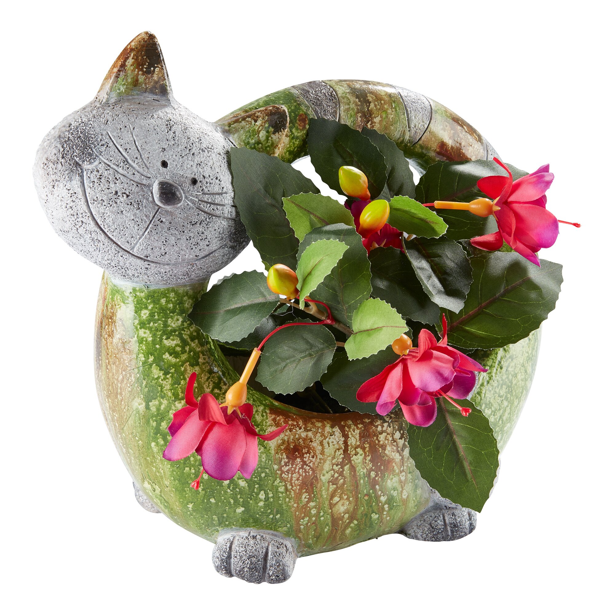 Set Pflanztopf Kater Max + Fuchsie pink
