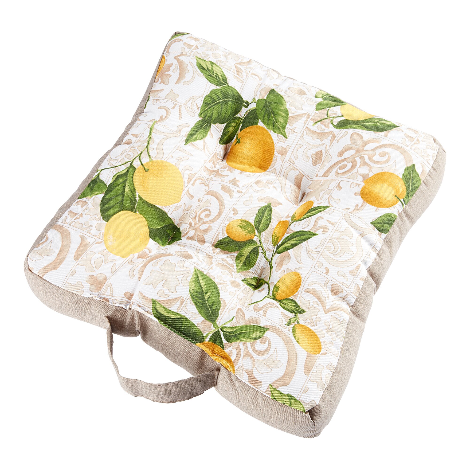Luxus-Wendekissen Citrus, creme