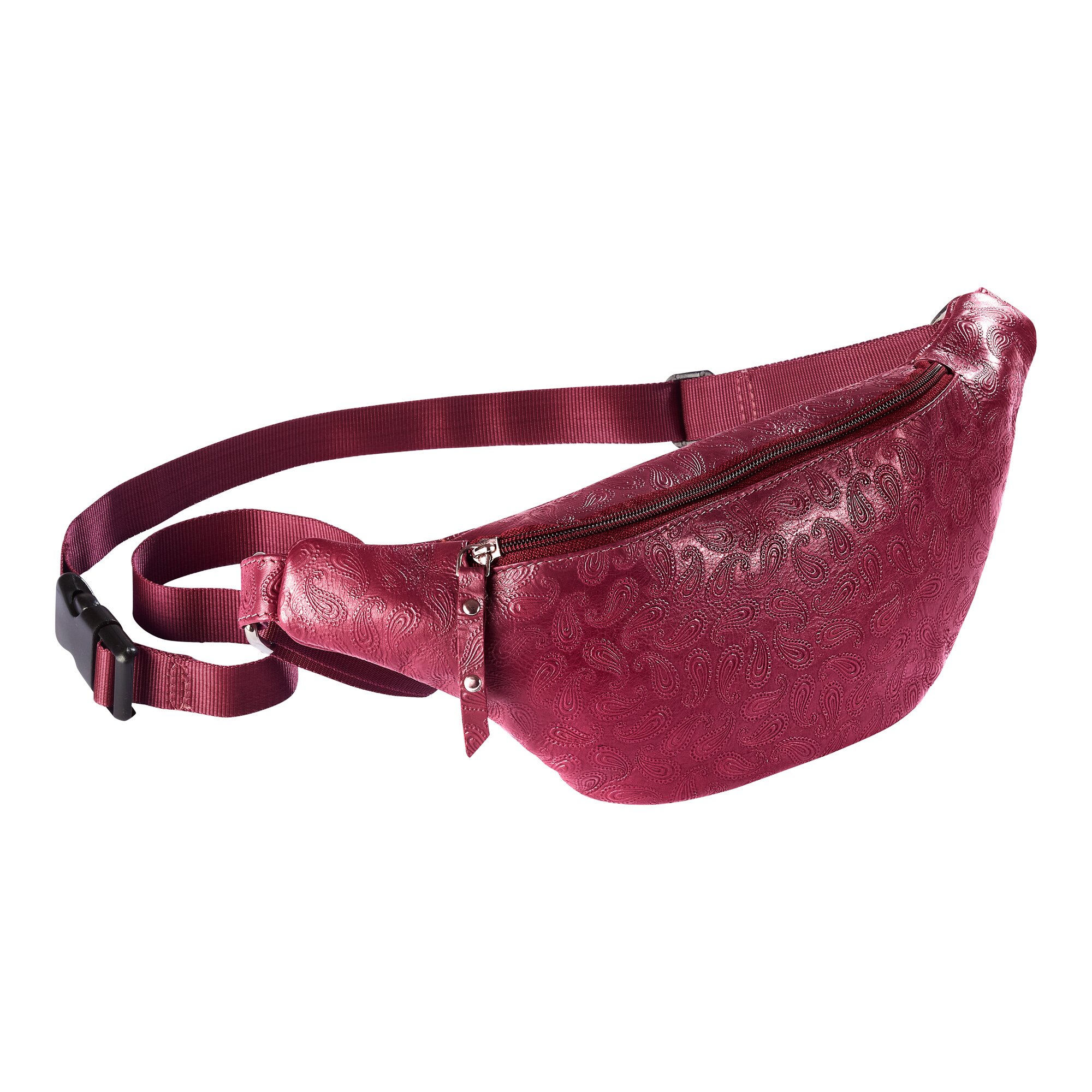 Leder-Bauchtasche Paisley