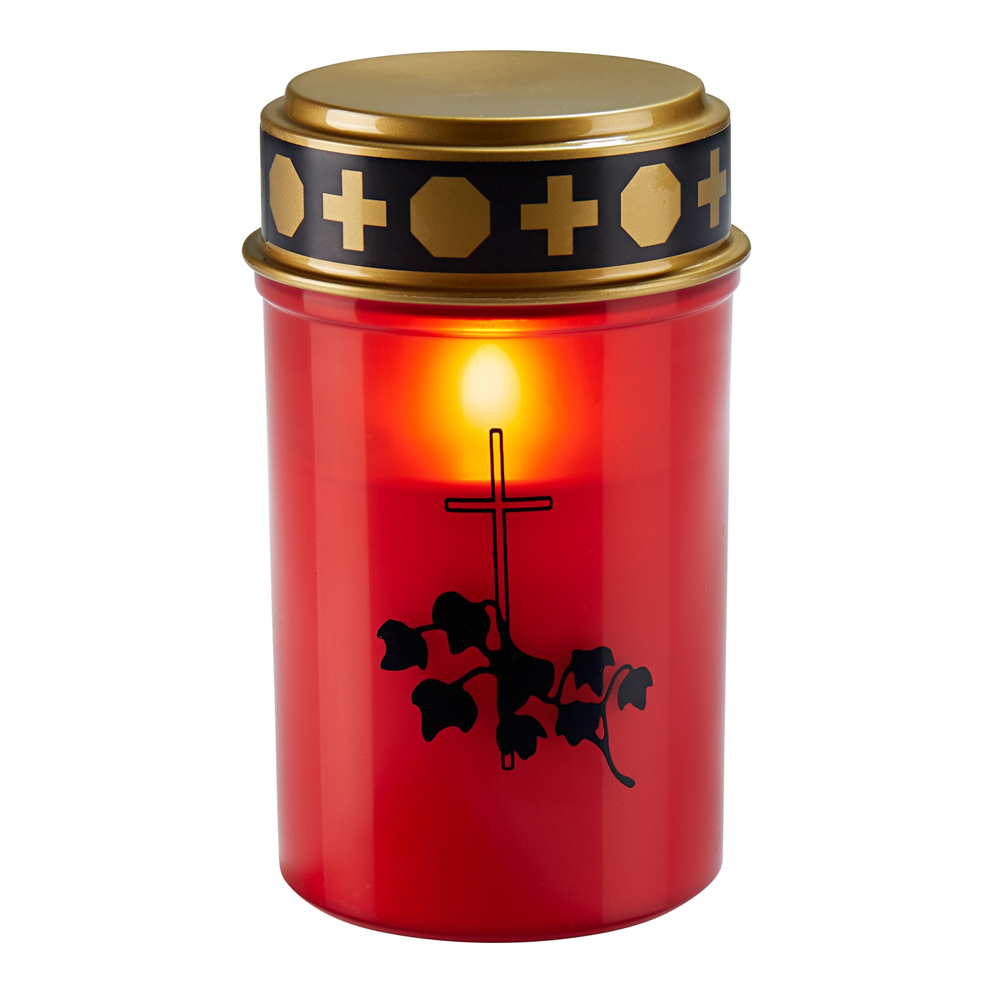 Bougie funéraire LED « Croix »