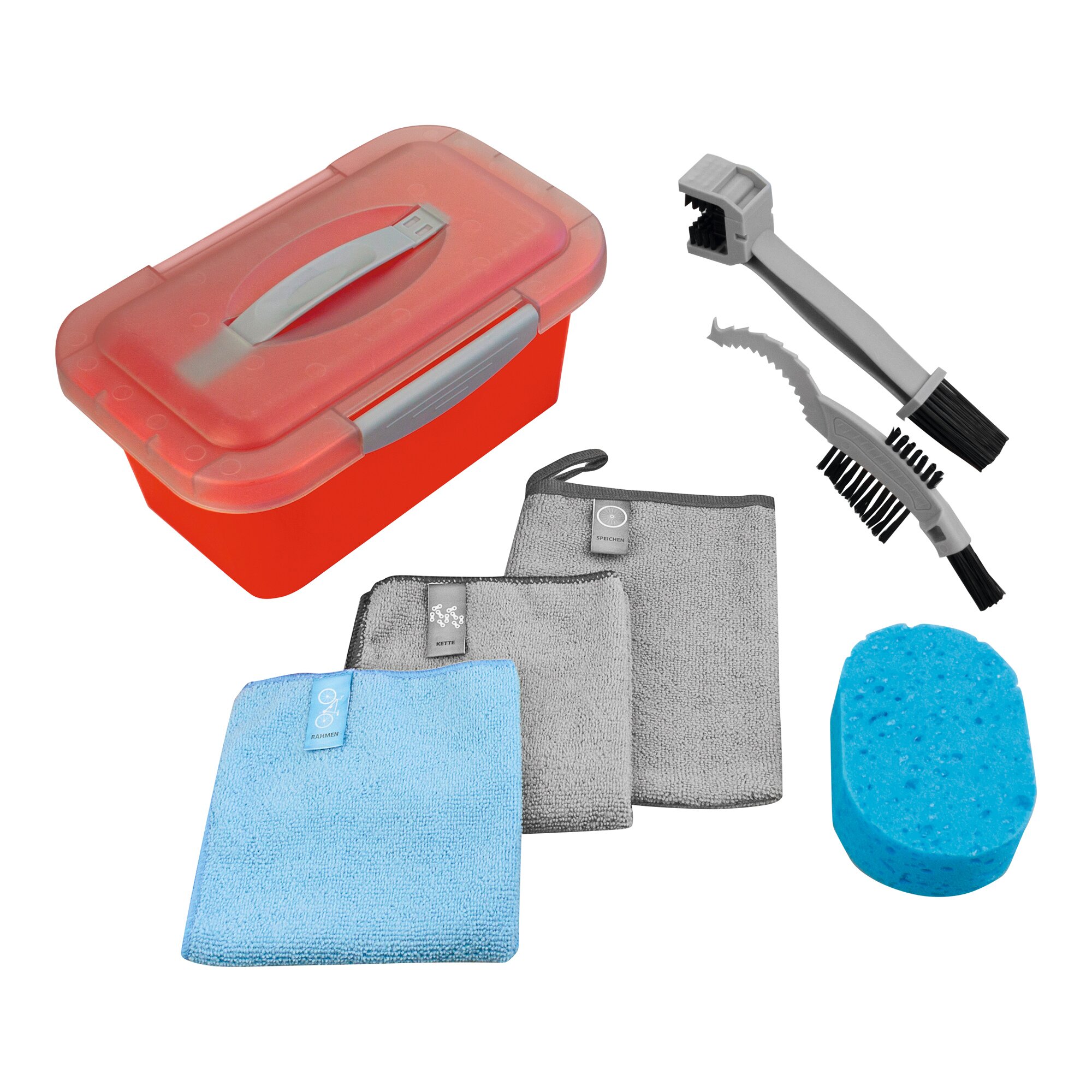 genialo® Fahrrad-Putzbox, 7 Teile