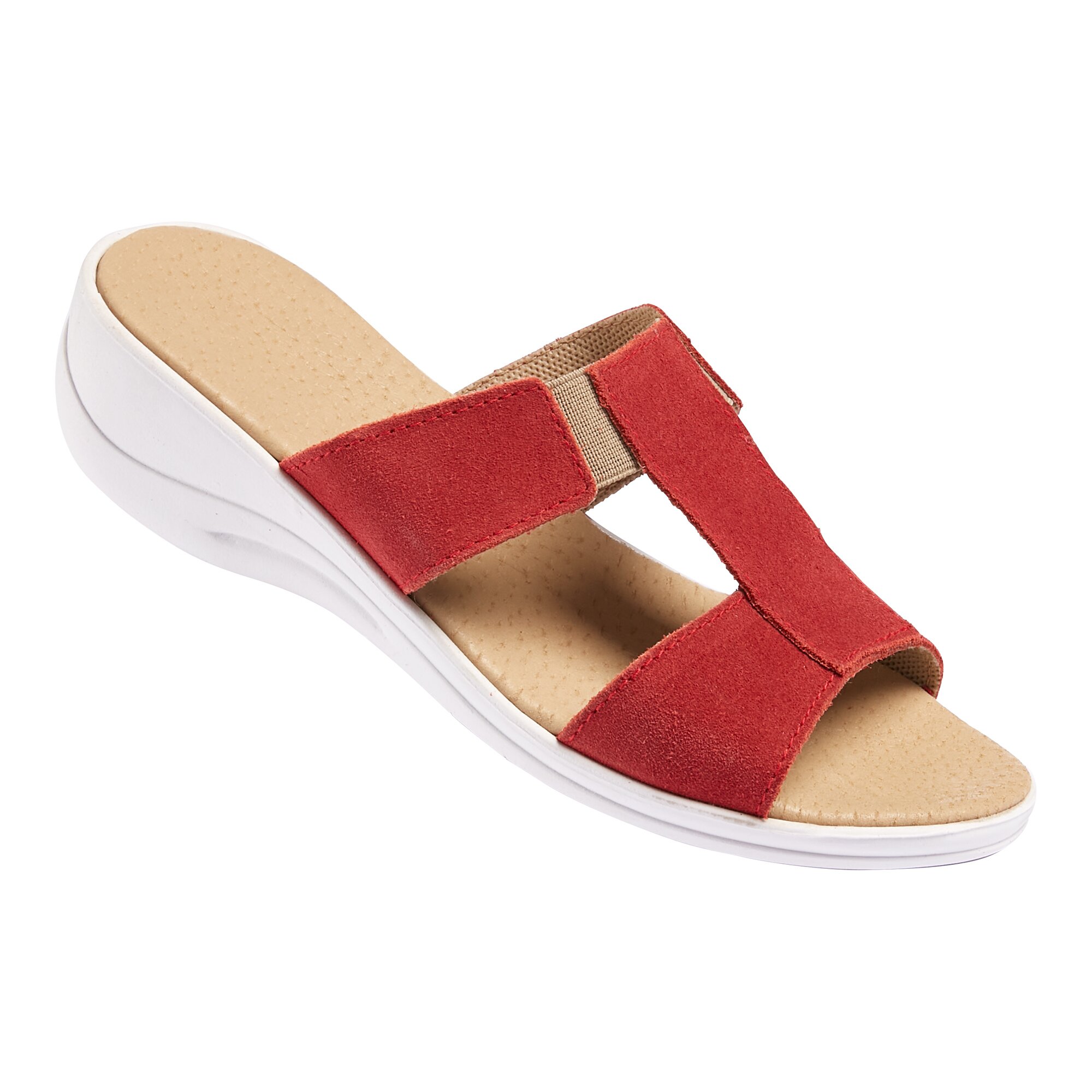 Pantolette „Rosenrot“, Größe: 38
