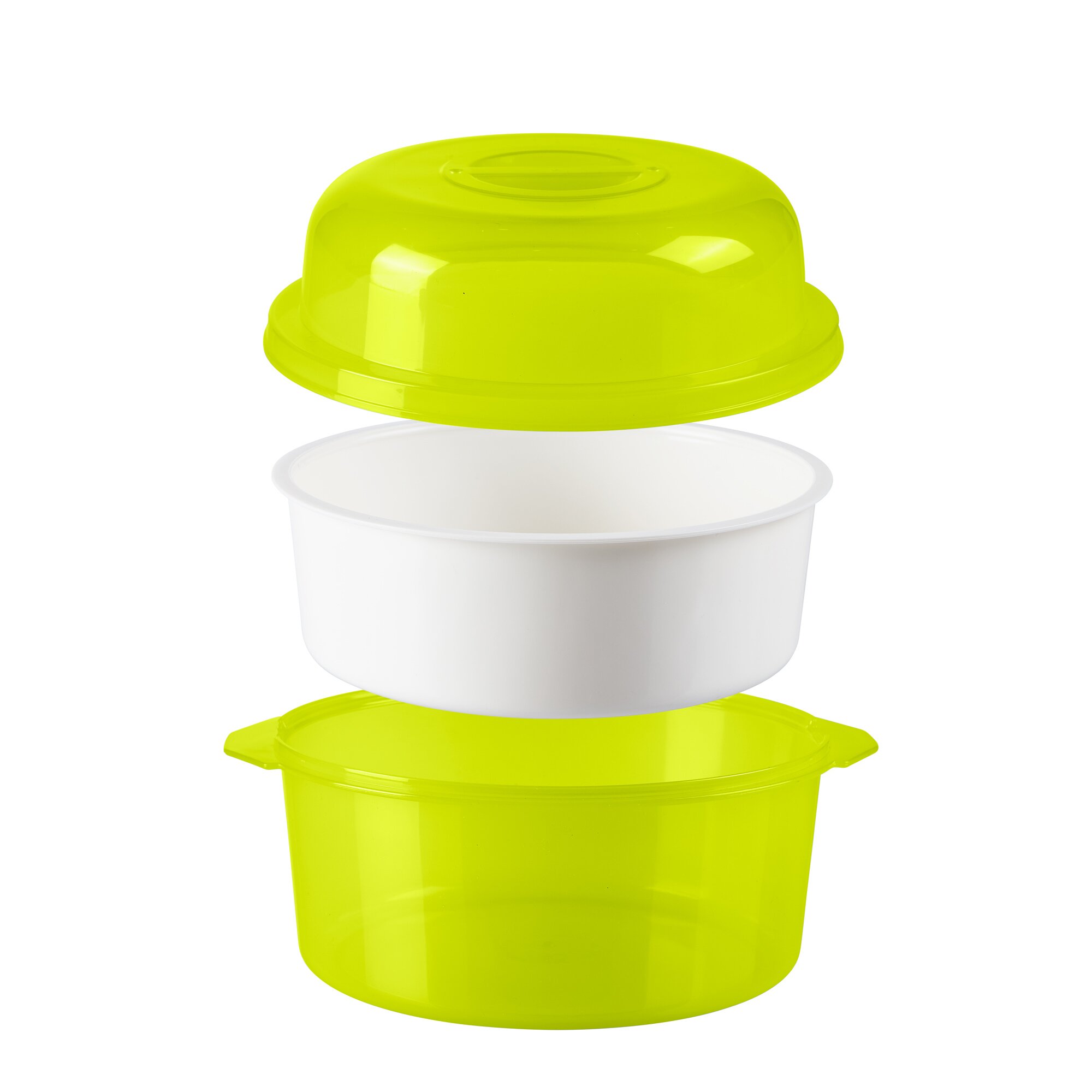 genialo® Mikro-Kartoffelgarer Maxi, 3 Teile, grün