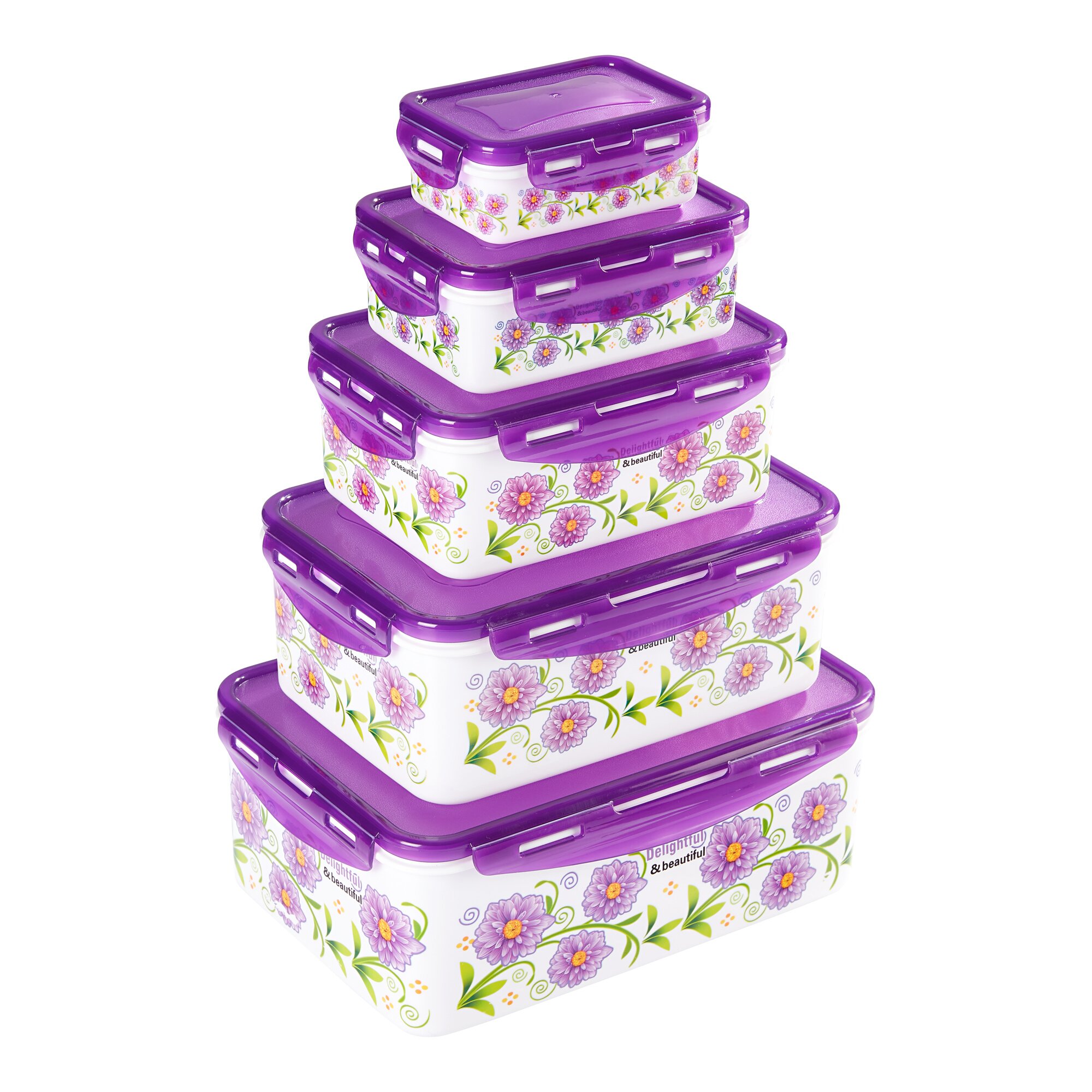 Lot de boîtes fraîcheur « Fleur d’été »