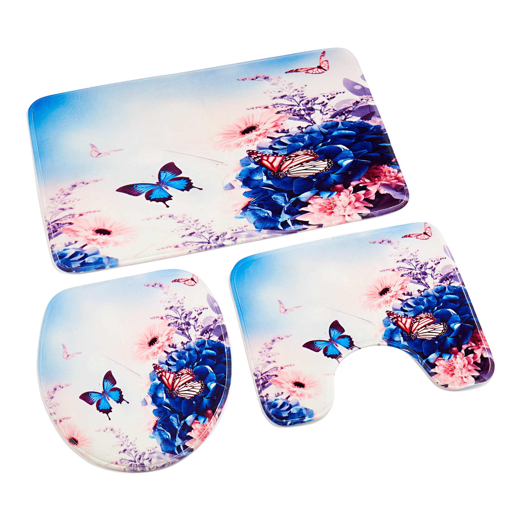 Bad-Garnitur Schmetterling, 3 Teile