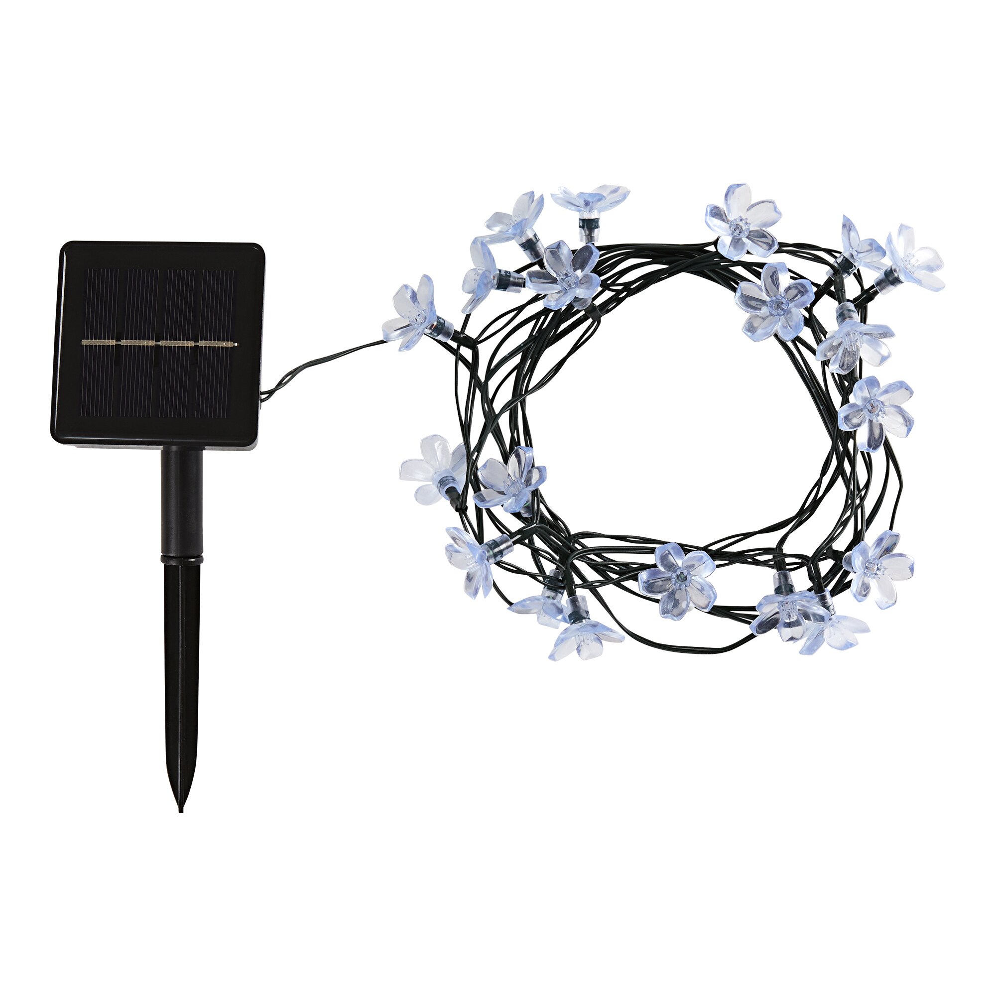 genialo® Solar-Lichterkette Bunte Blüten