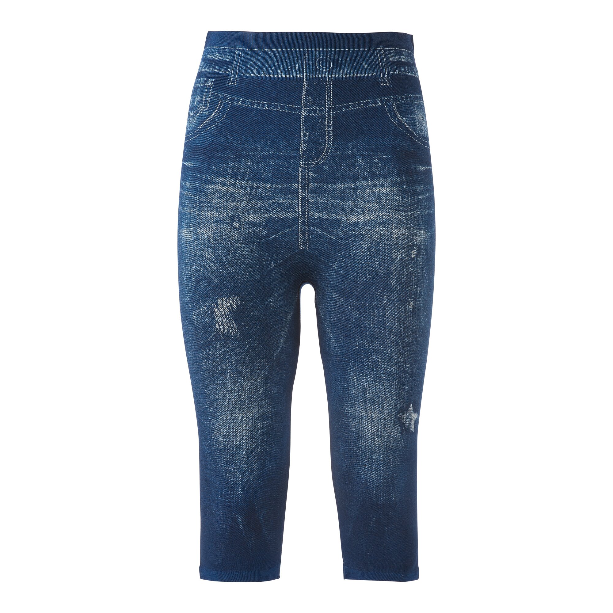 Slim-Capri-Leggings Stern, Größe: S