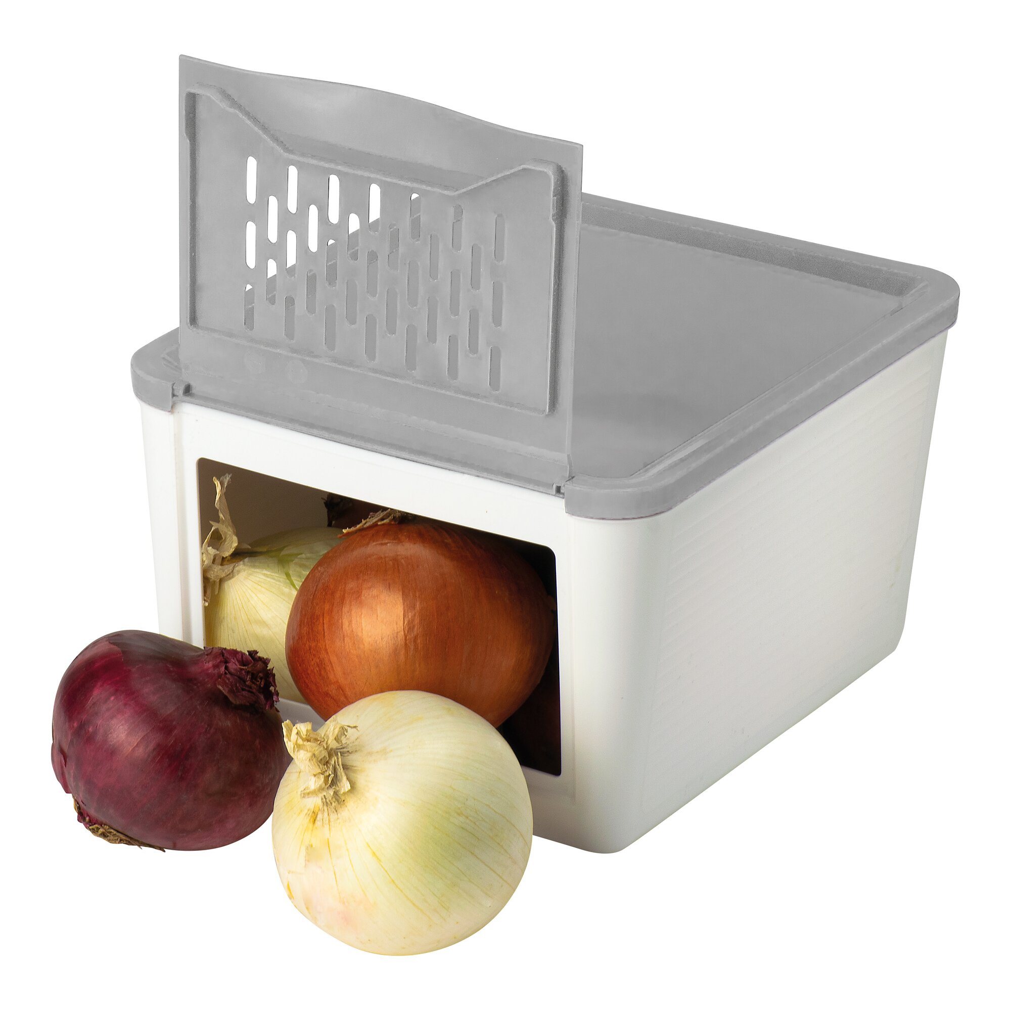 genialo® Zwiebel-Box, grau
