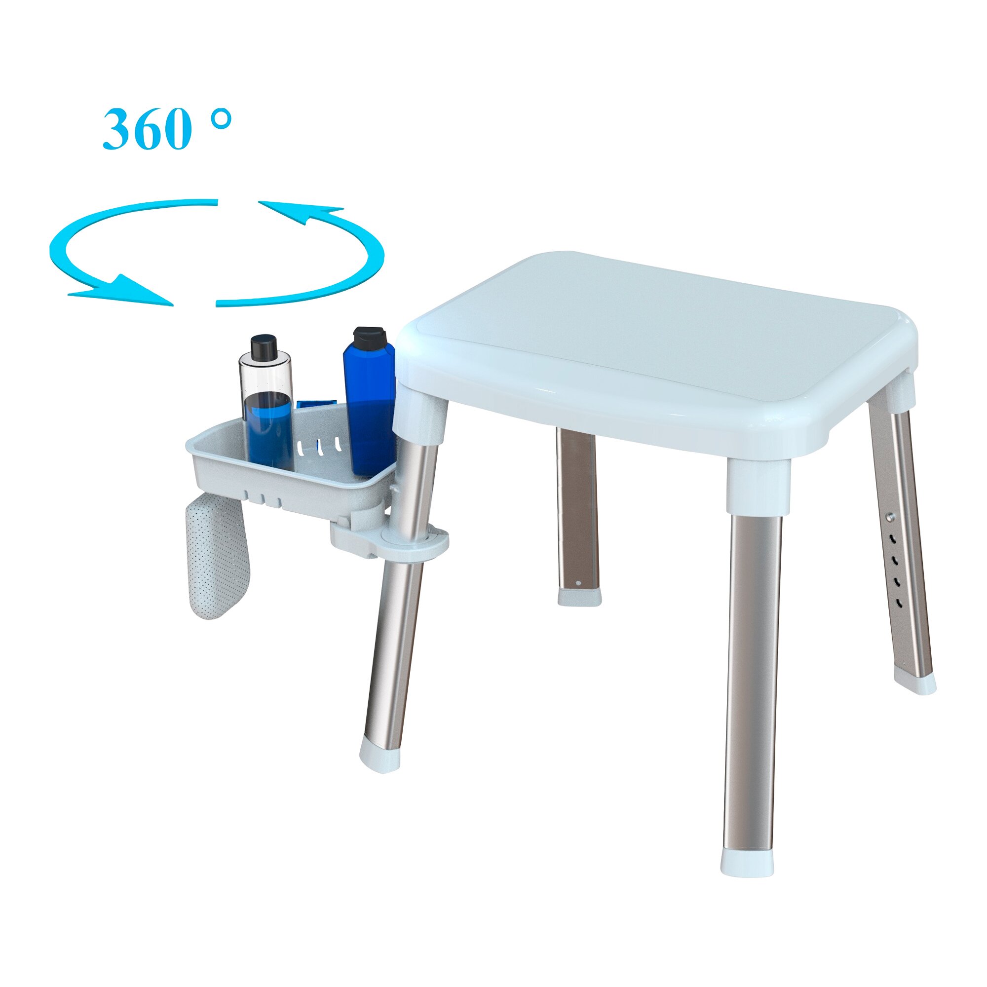 Tabouret de douche à étagère