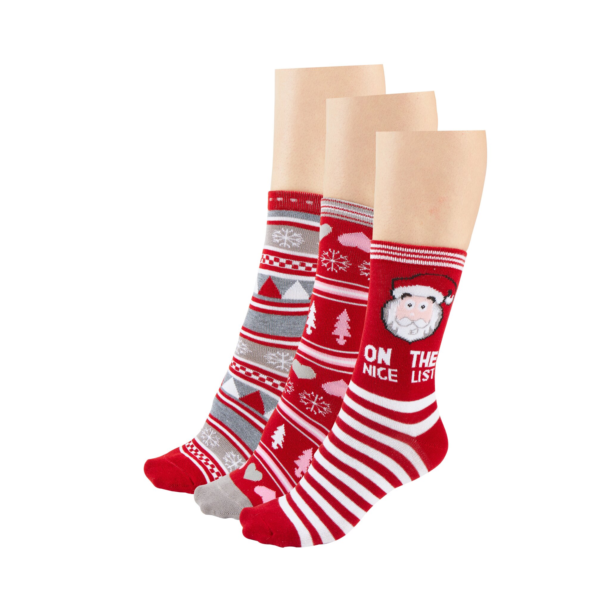 Lot de chaussettes de Noël, 3 paires