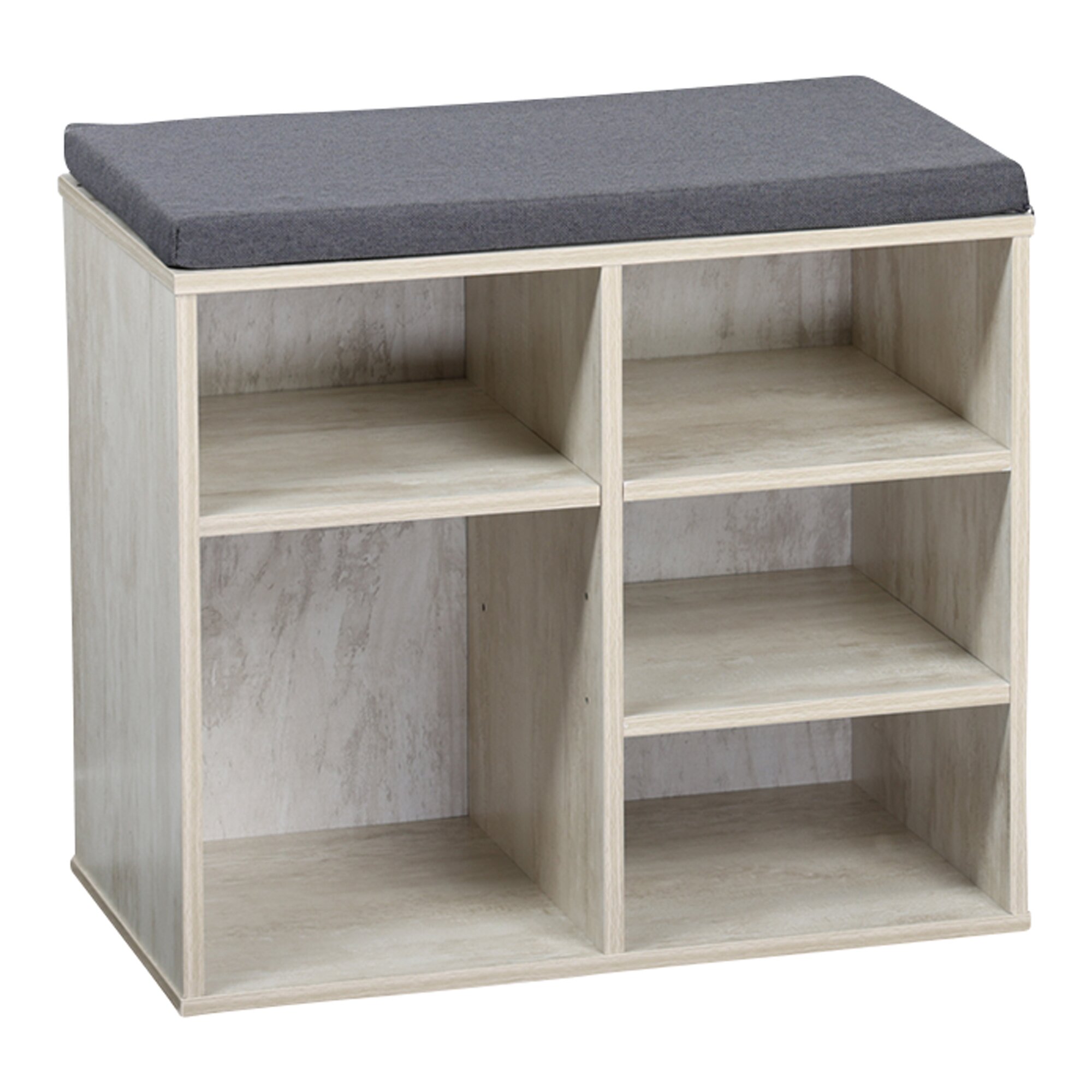 Schuhschrank mit Sitzkissen, 5 Fächer