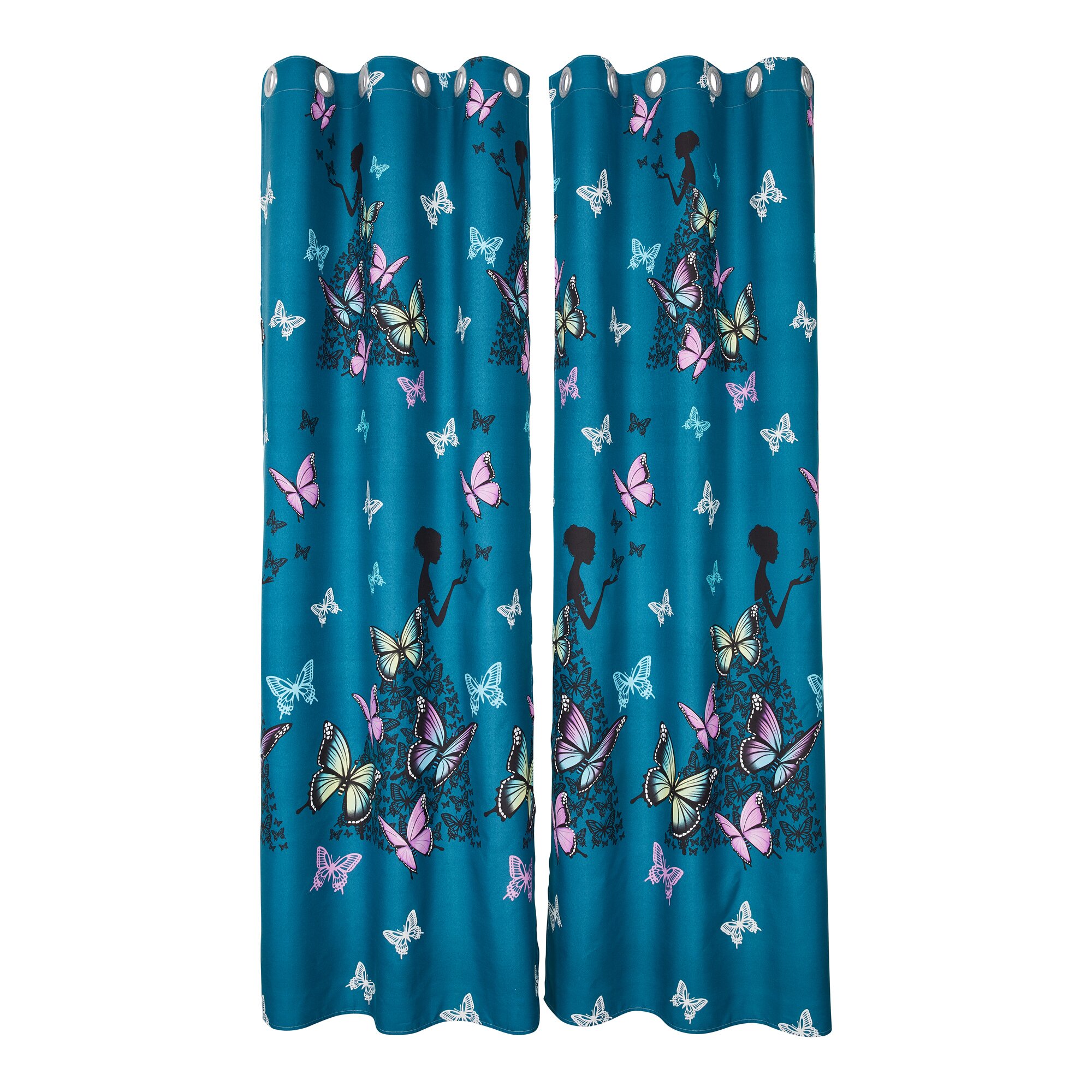 Rideaux décoratifs « Papillons », 2 pièces