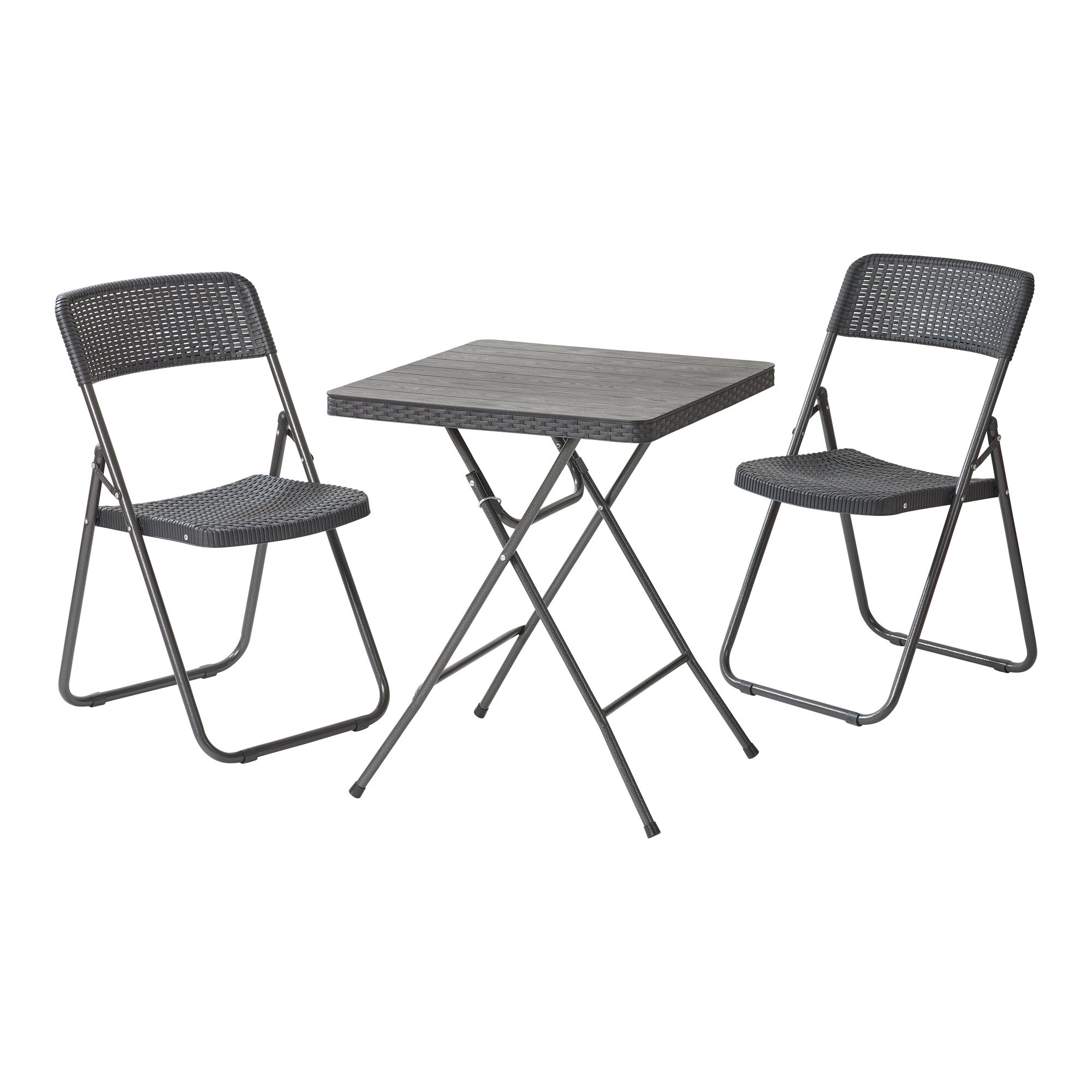 Salon de jardin pliable « Aspect rotin »