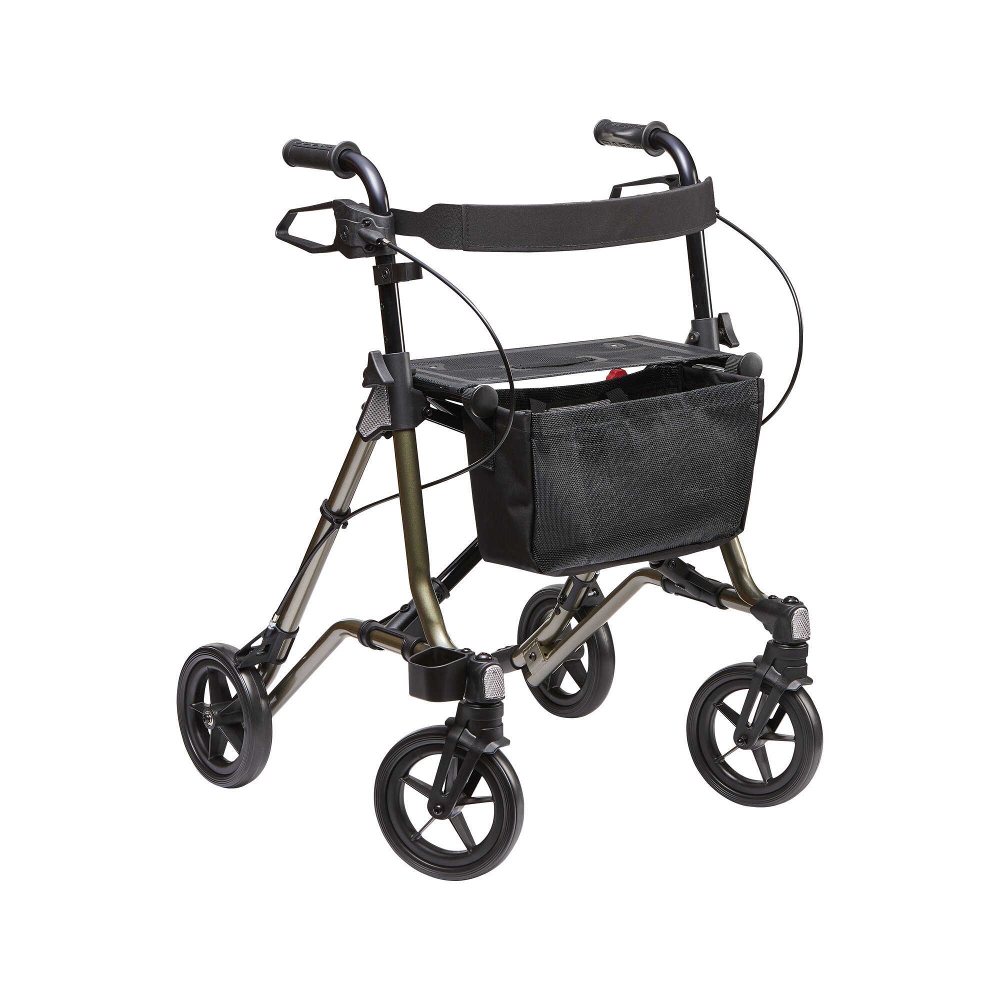 Déambulateur poids-plume Taima M-GT aluminium, avec sangle dorsale et sac