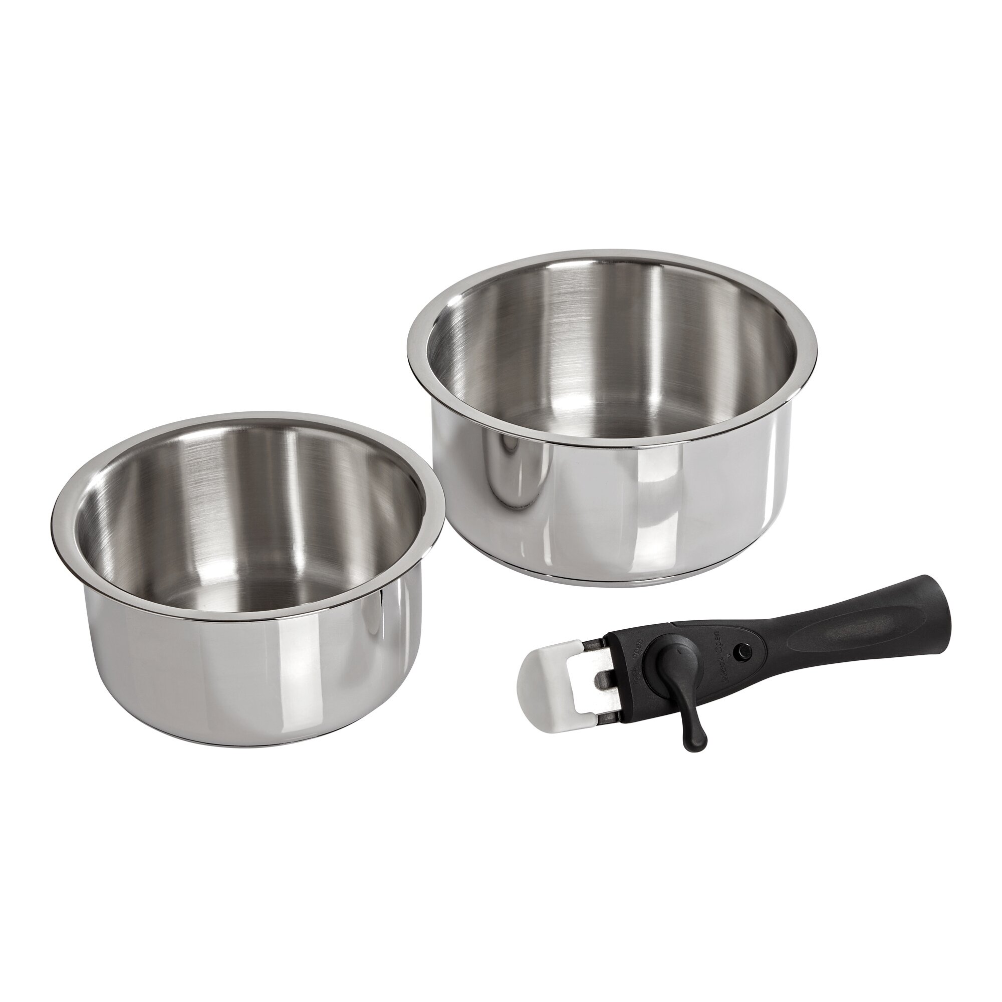 ﻿Lot de casseroles «Easy Click» , 1 manche et 2 casseroles