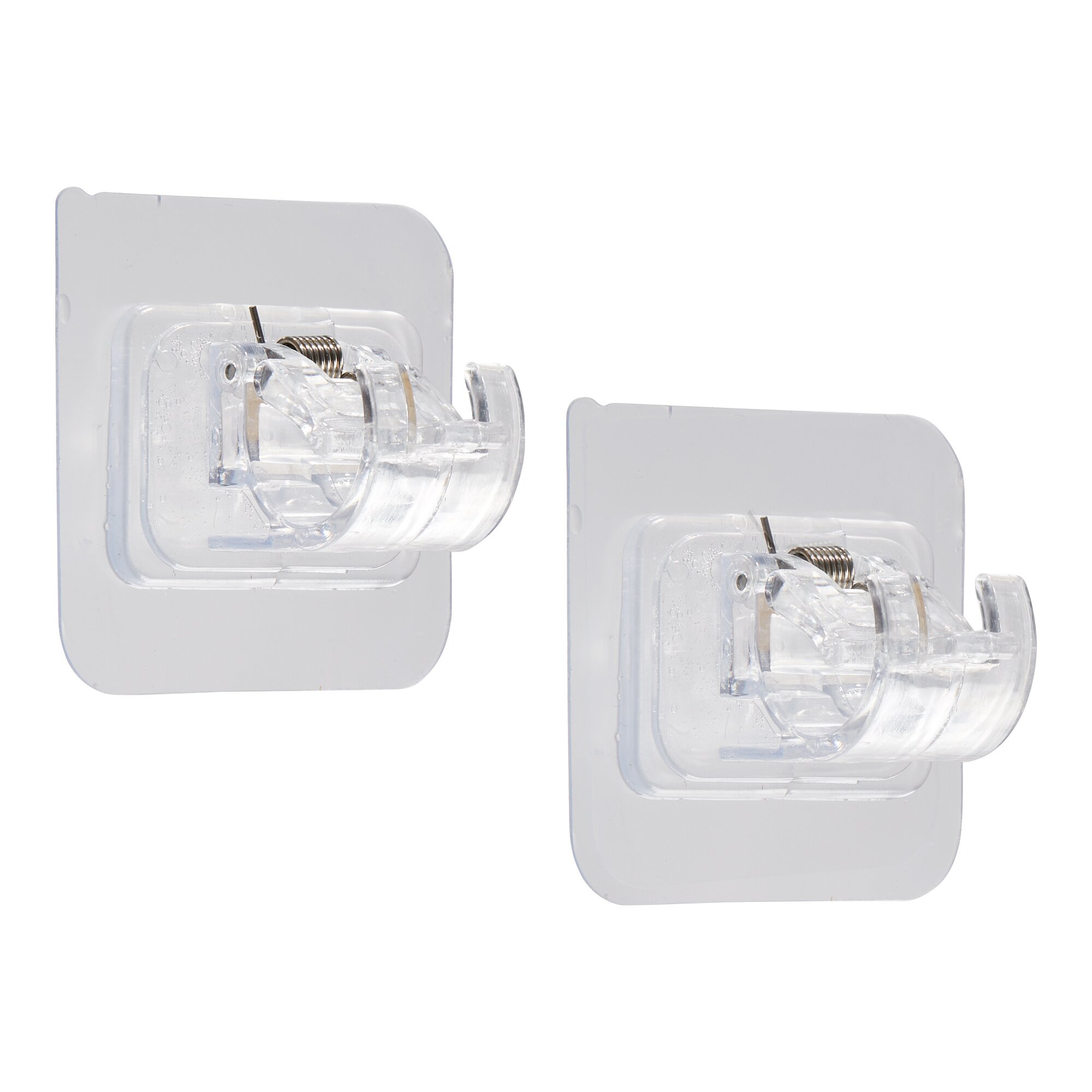 ﻿Supports autocollants pour tringles à rideaux, 2 pièces