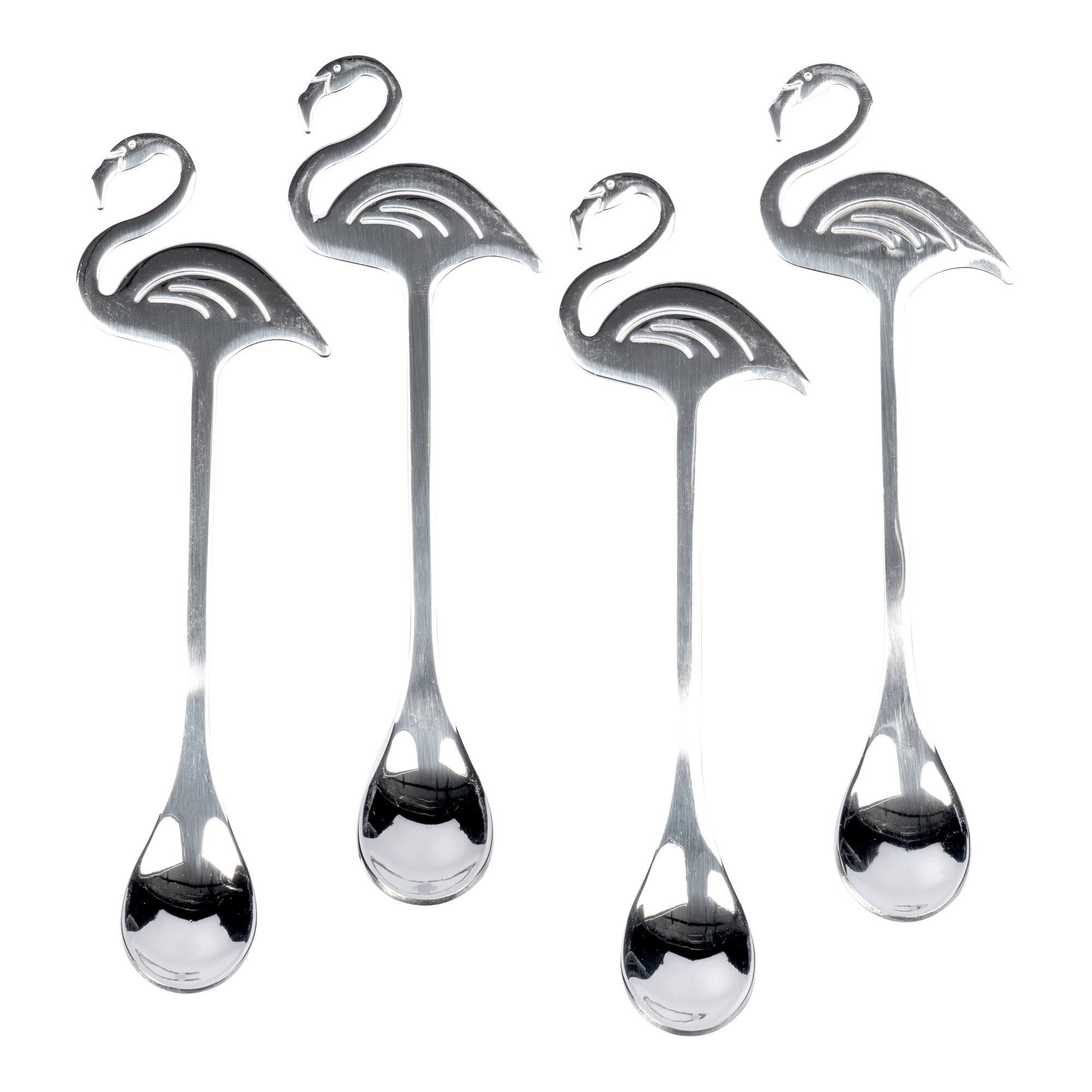 ﻿Mini-cuillères «Flamant», 4 pièces