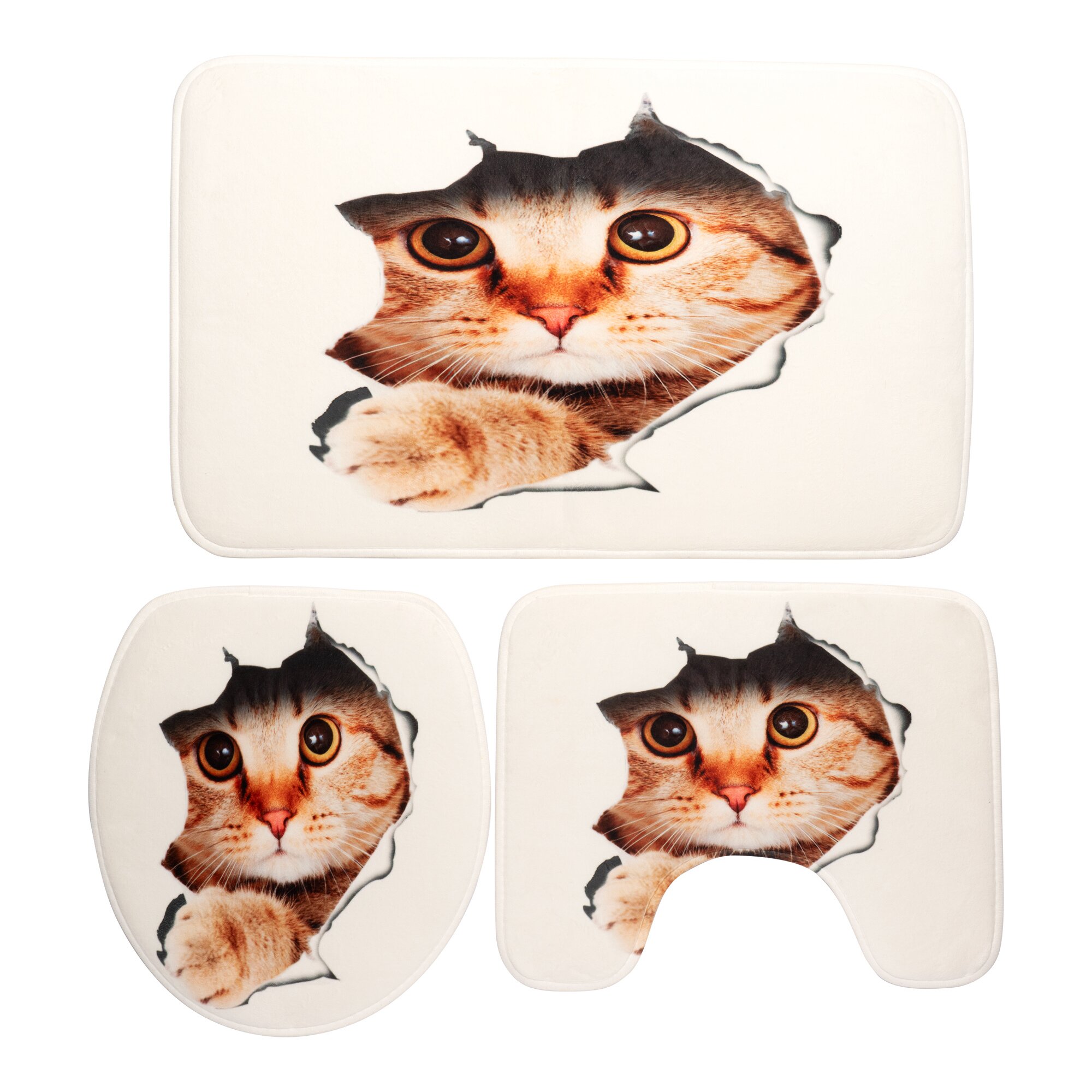 Set salle de bain «Chat», 3 pièces