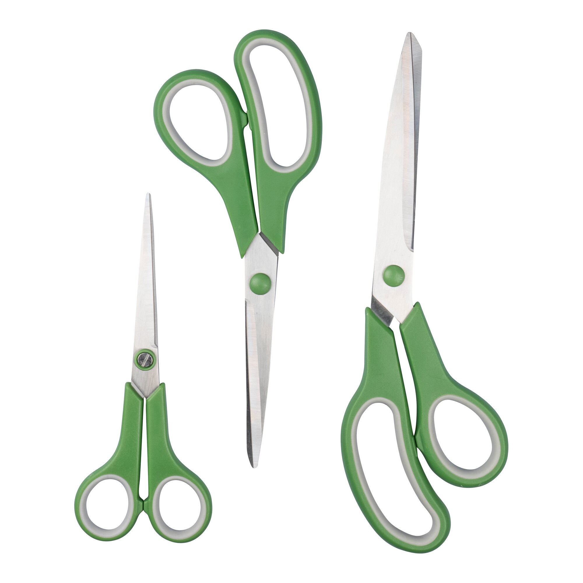 Lot de ciseaux «Vert», 3 paires