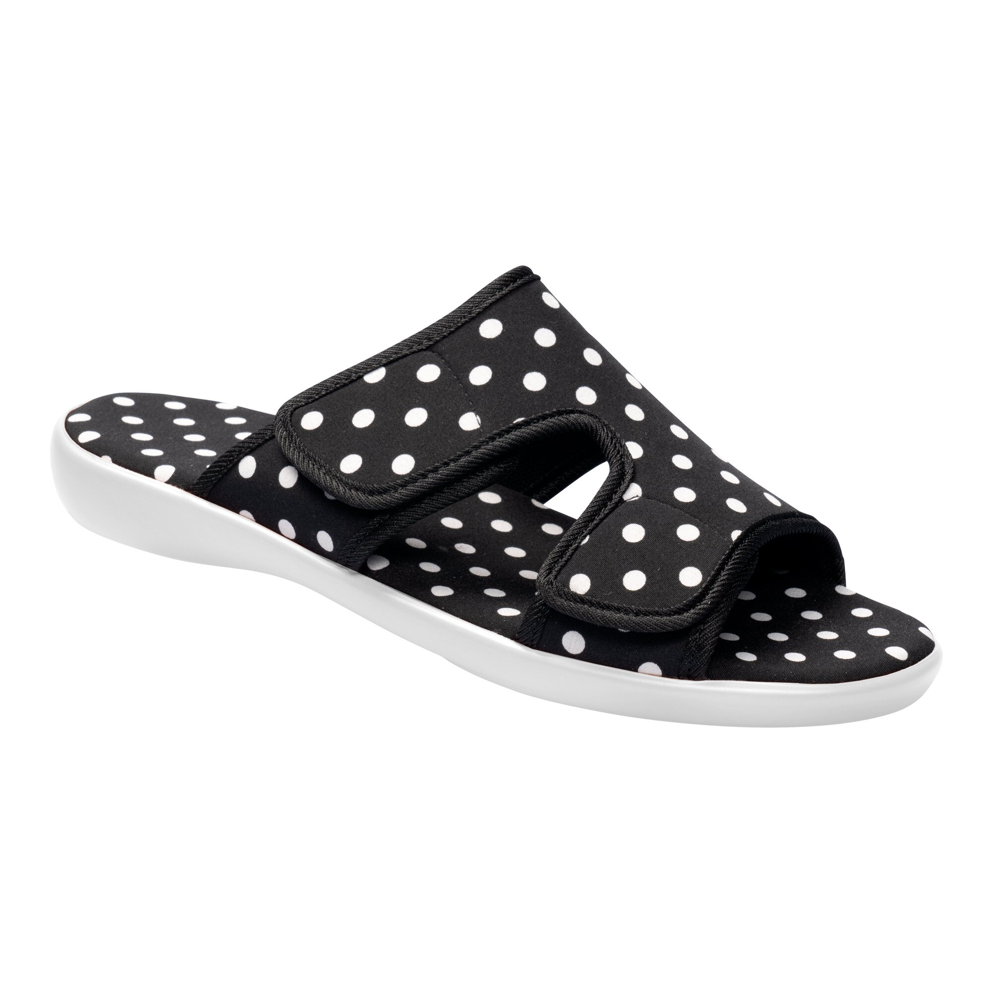 wonderwalk Doppelklett-Pantolette „Punkte“