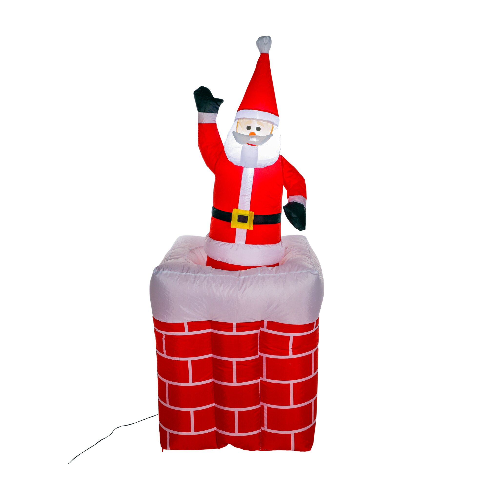 Aufblasbarer Weihnachtsmann, 180 cm rot