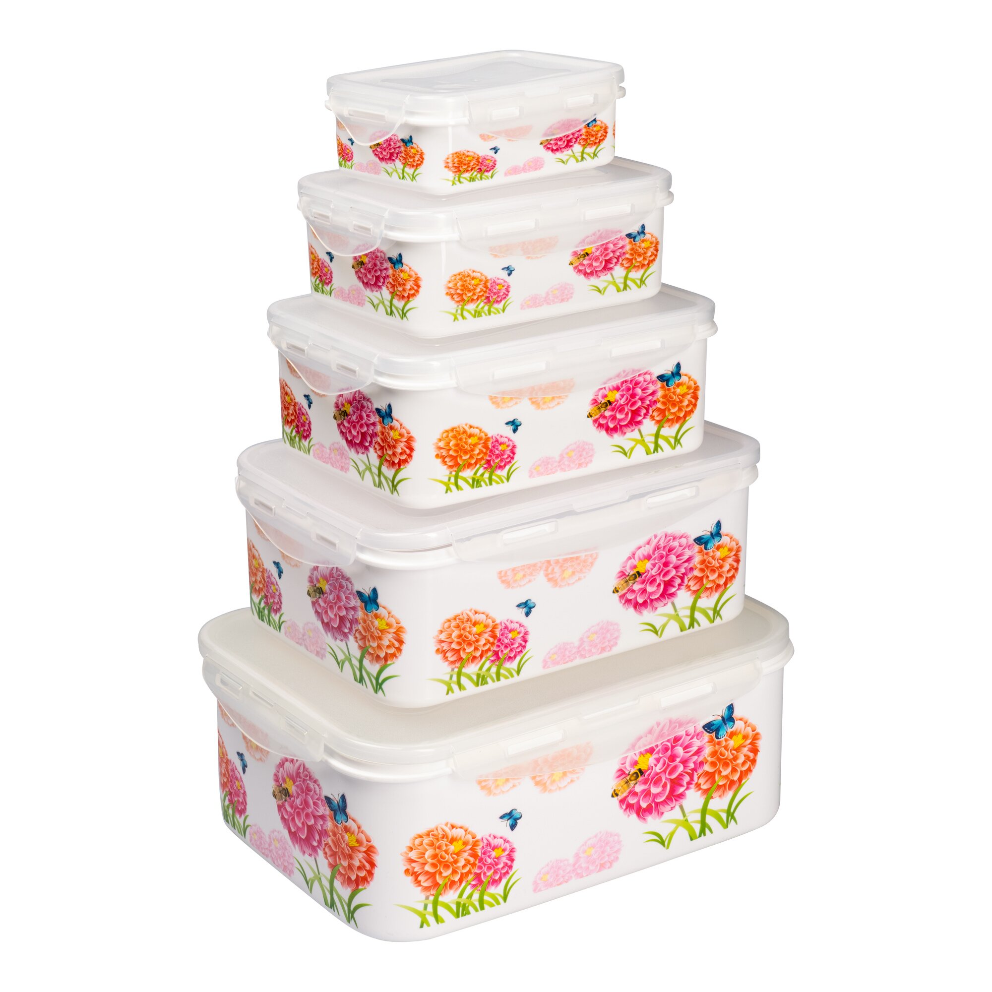 Boîtes de conservation «Fleurs d’été», 10 pièces