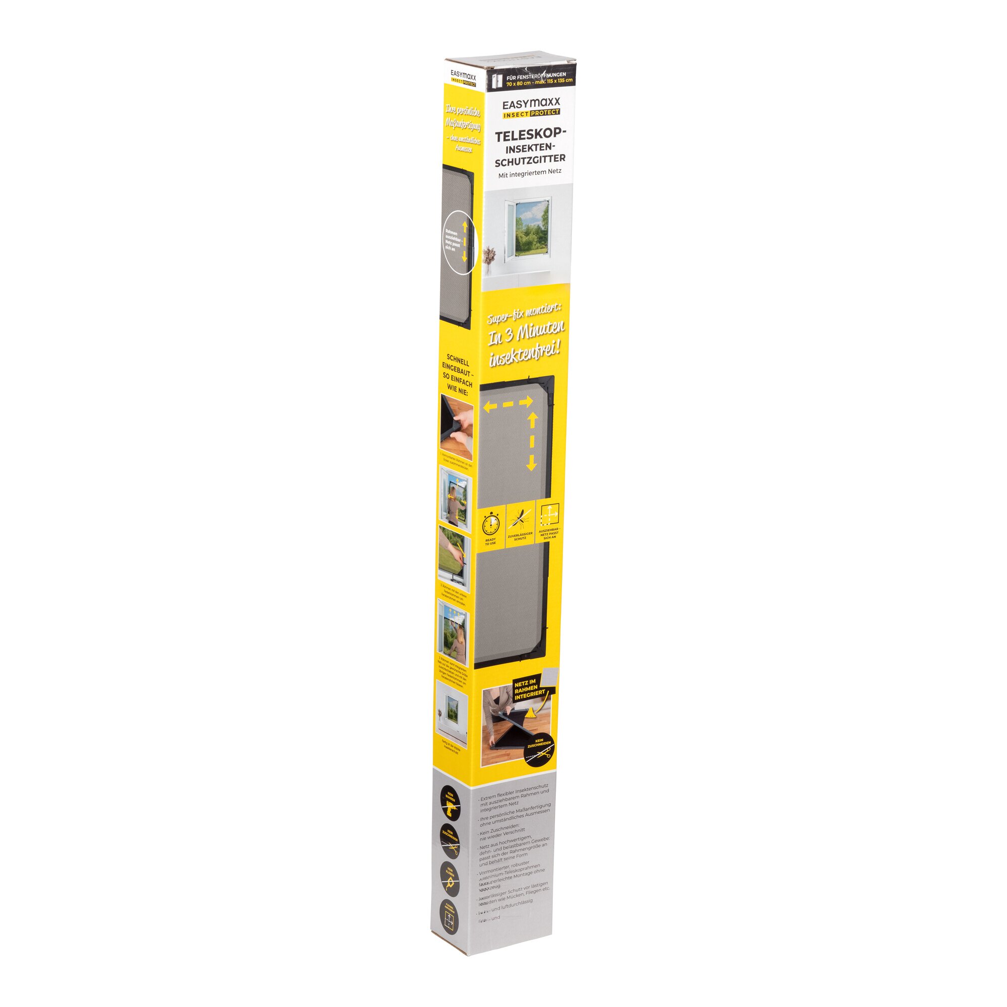 Image of EASYmaxx Teleskop-Insektenschutzgitter „Magic Fit“