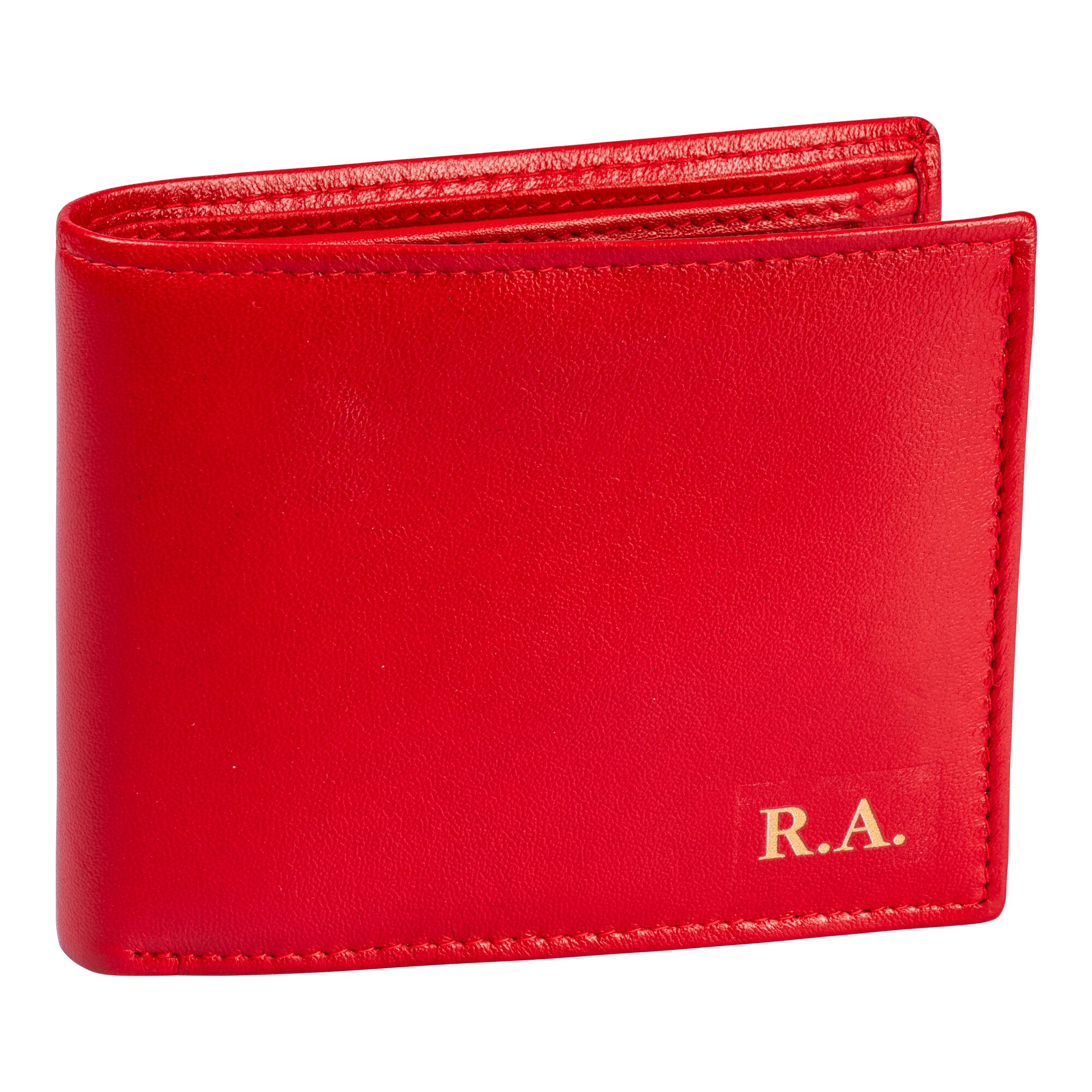 Portefeuille en cuir sécurisé avec initiales