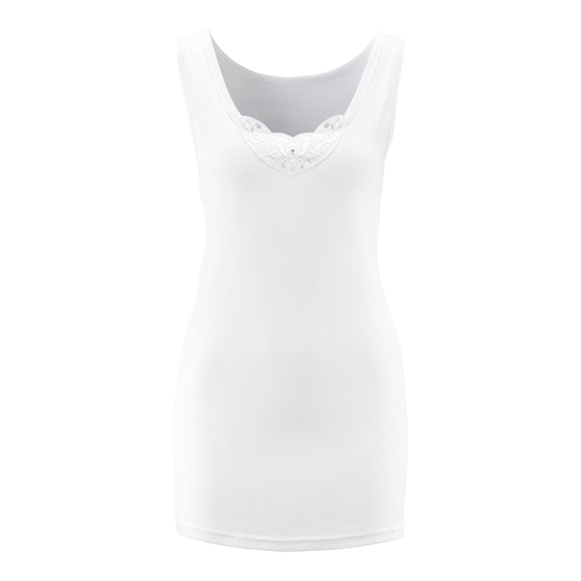 Image of Damen Unterhemd mit Spitze, 4er Set, Größe: 2XL