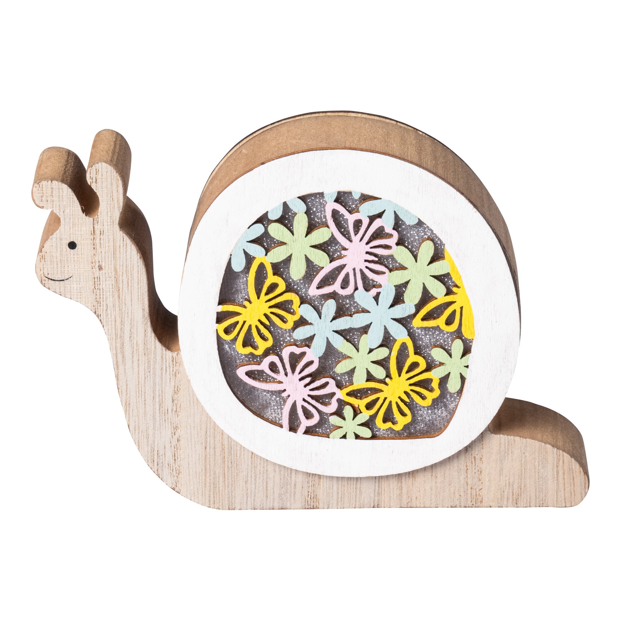 Figurine LED en bois «Escargot» + Piles  Gratuites