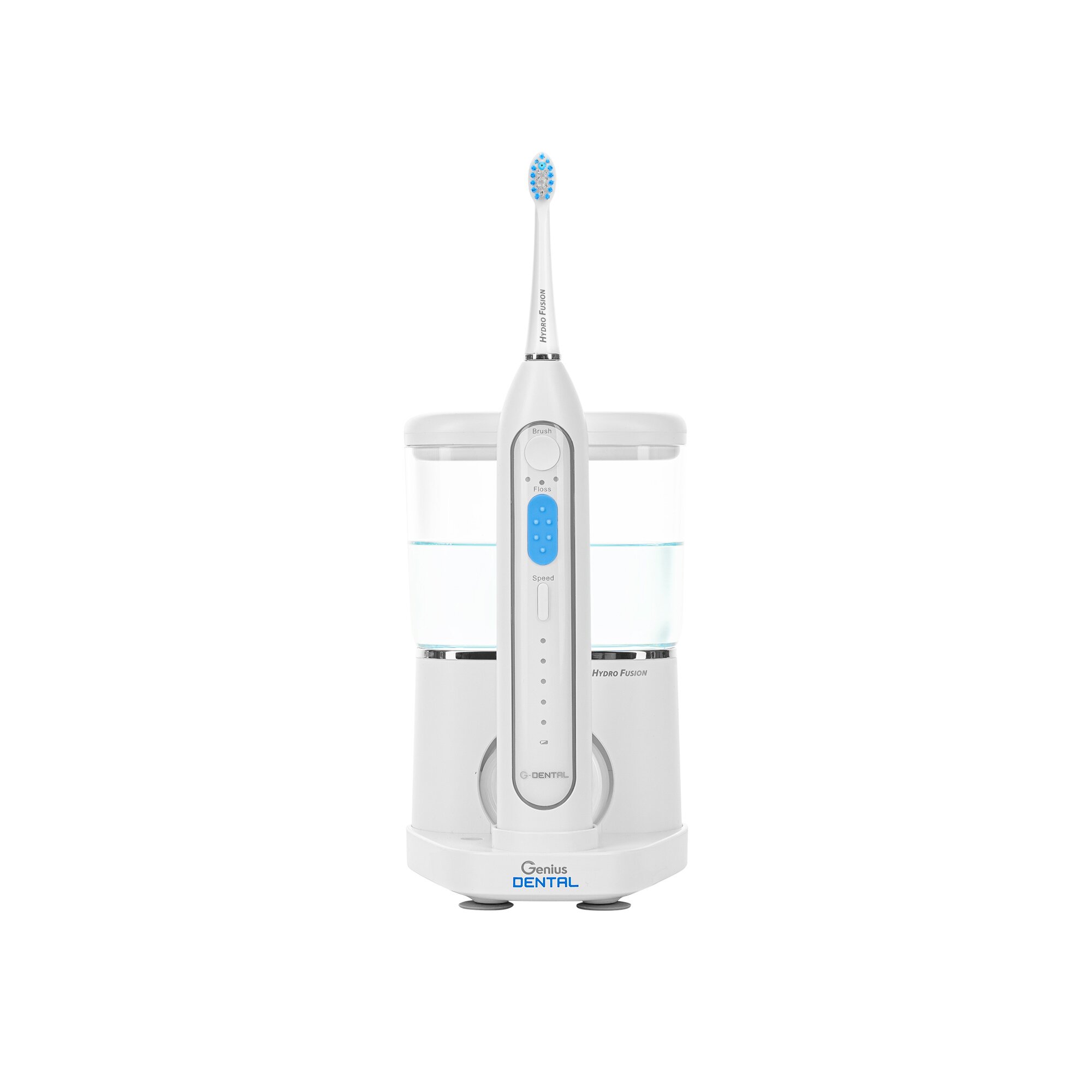 Genius Brosse à dents électrique 2 en 1 «dental hydro fusion», 8 pièces