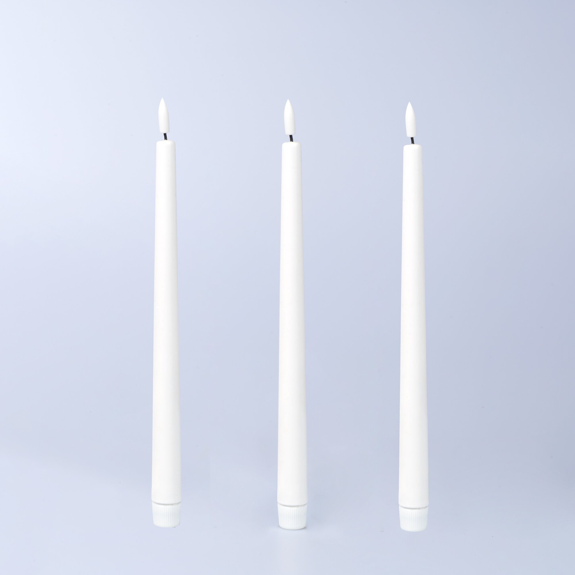 Lot de 3 bougies LED en cire véritable