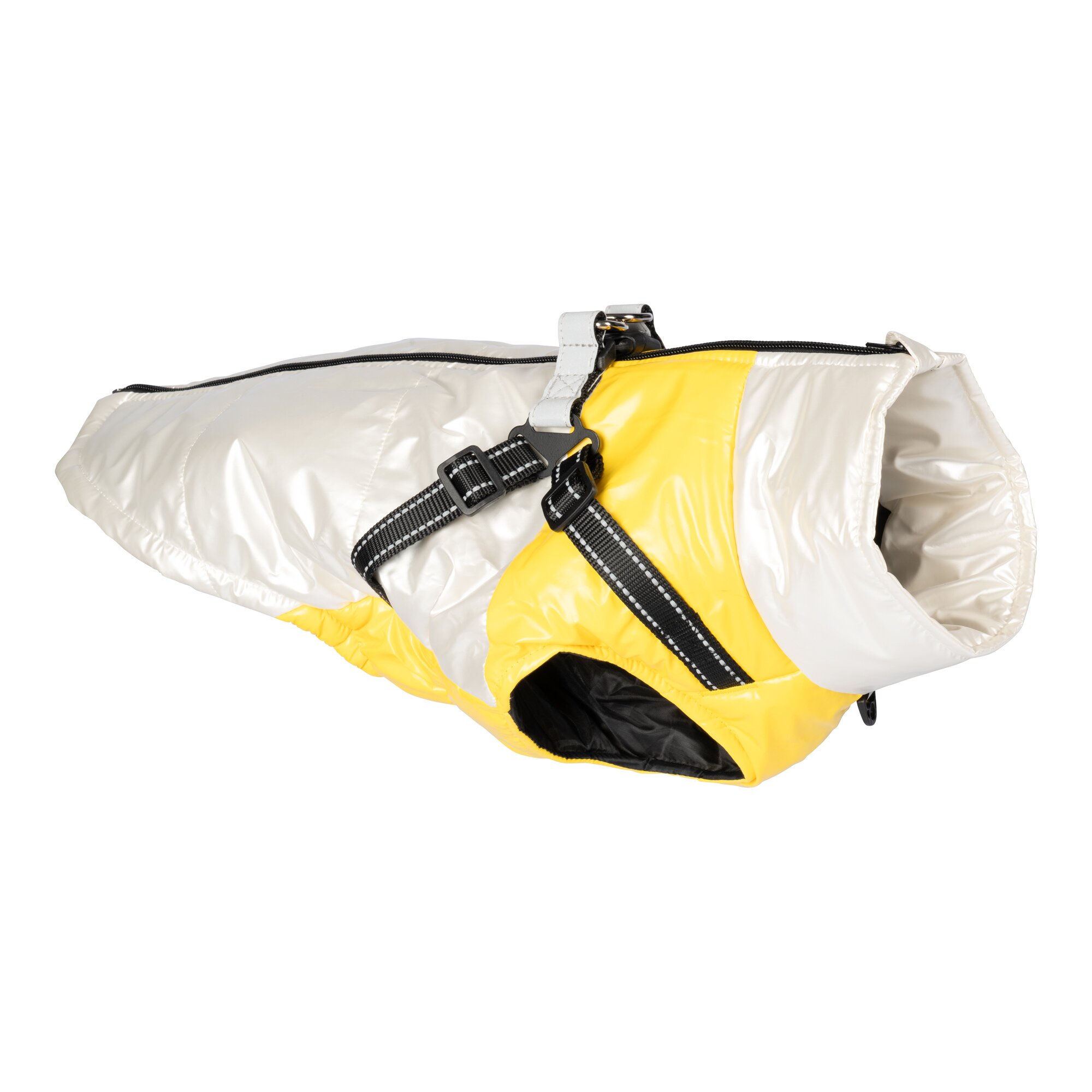 Hunde-Steppjacke S gelb weiss