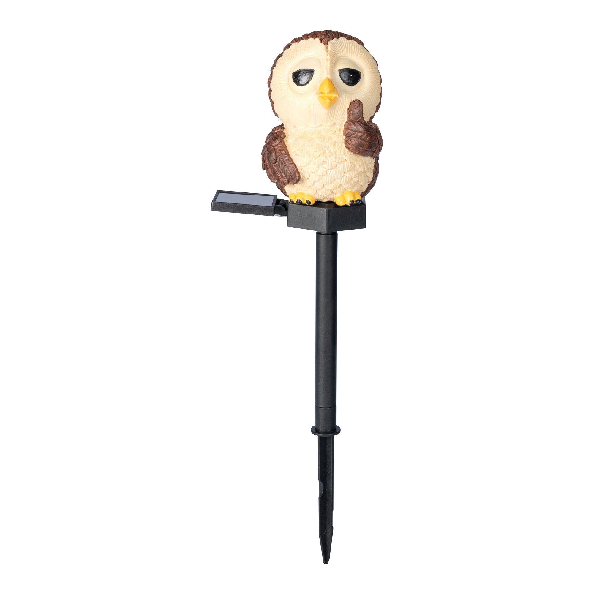 Solar-LED-Rushmore-Eulen braun beige
