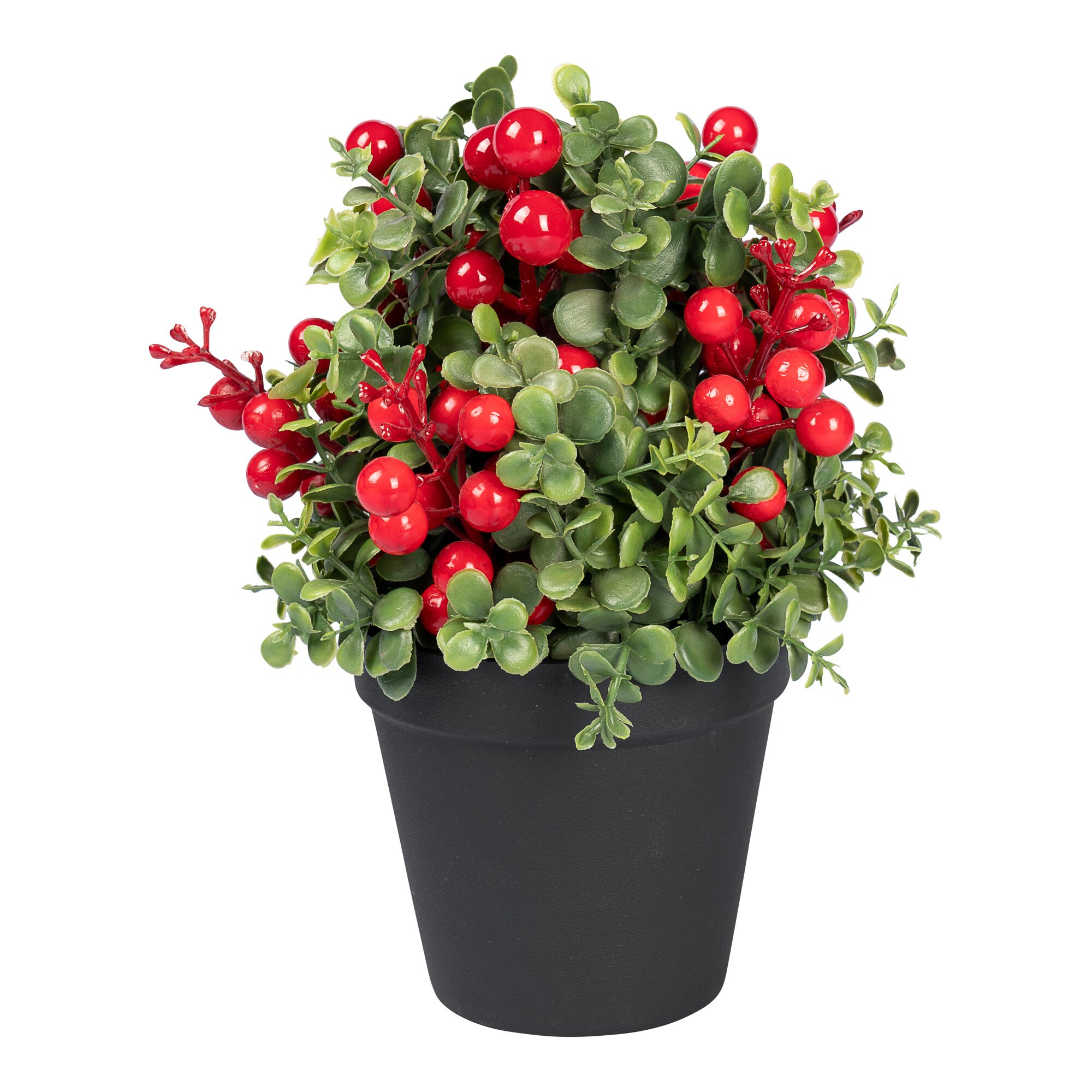 Deko-Kunstblumentopf "Beeren"